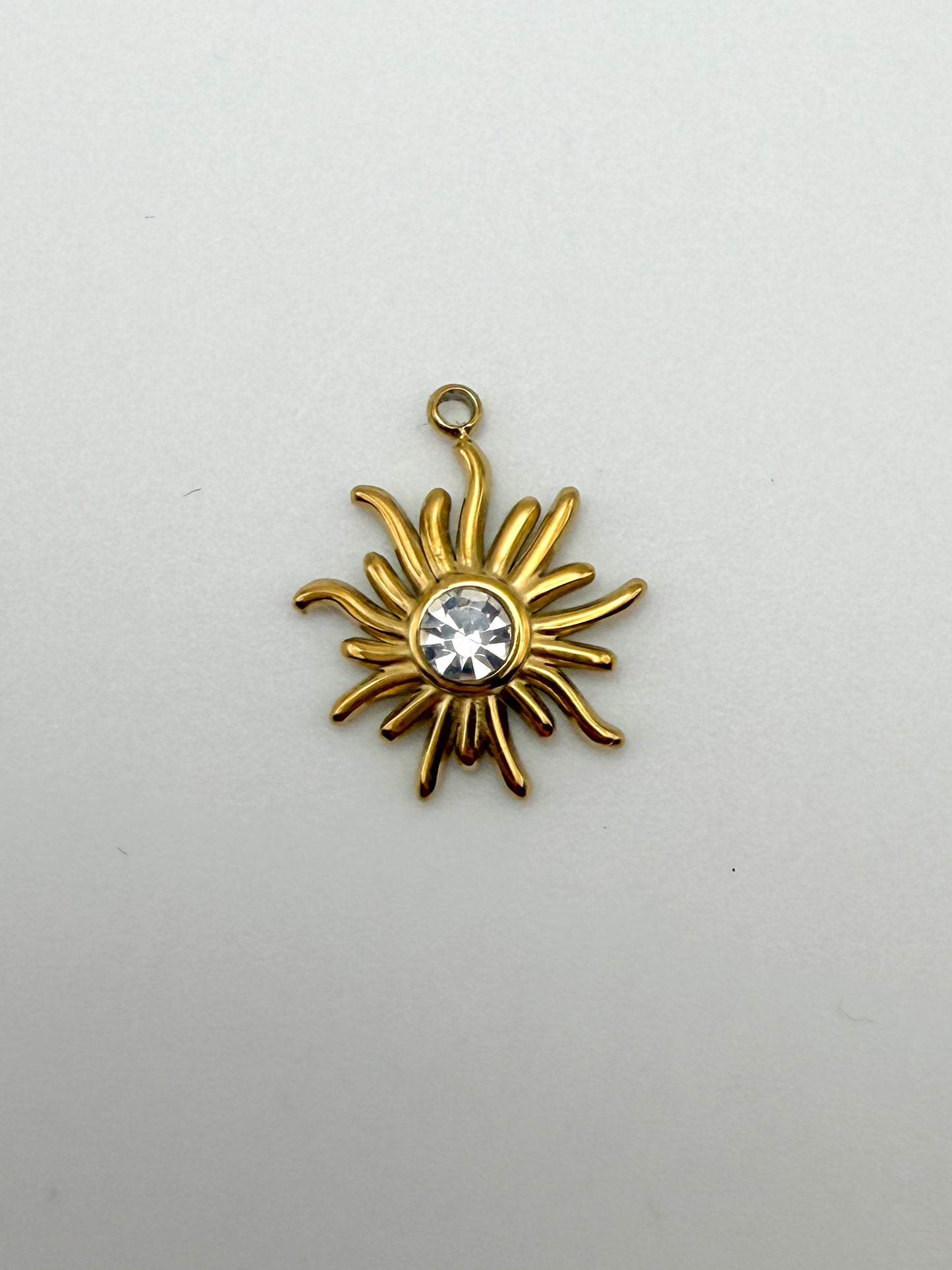 Stainless Steel Gold Mini Sun Charms
