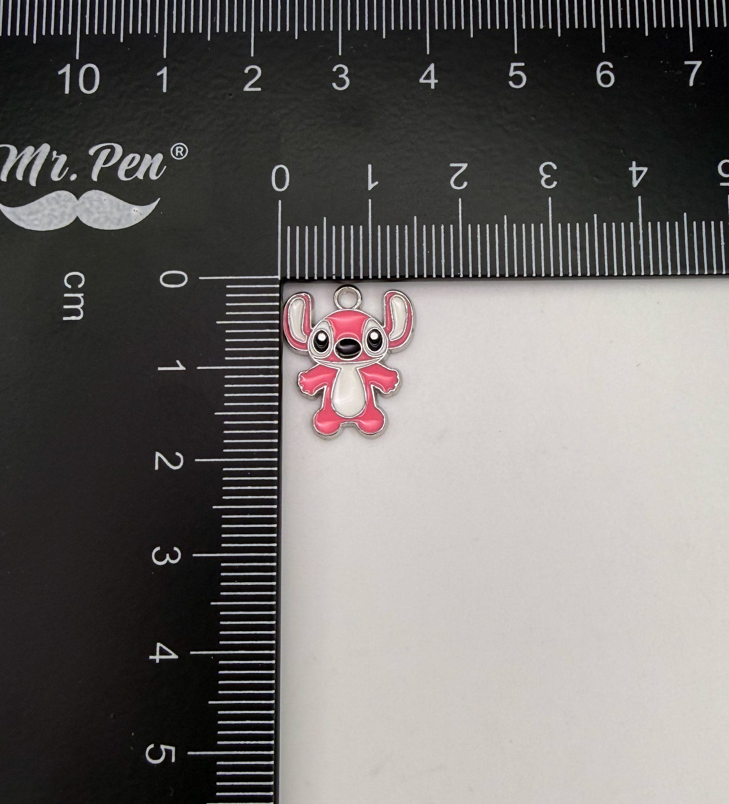 Silver Blue Stitch & Pink Angel DIY Metal Charms