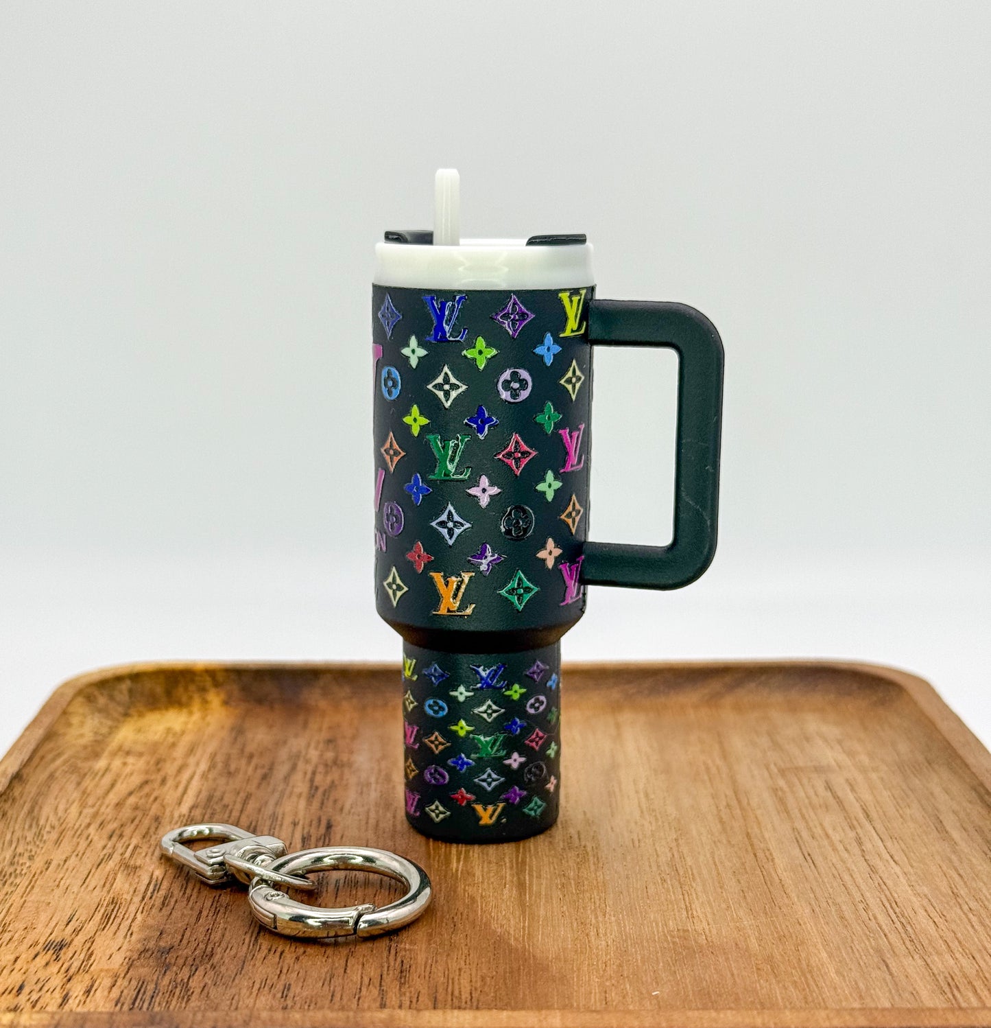 Designer Lipstick Holder Tumbler Cup Key Chain- LV, CC