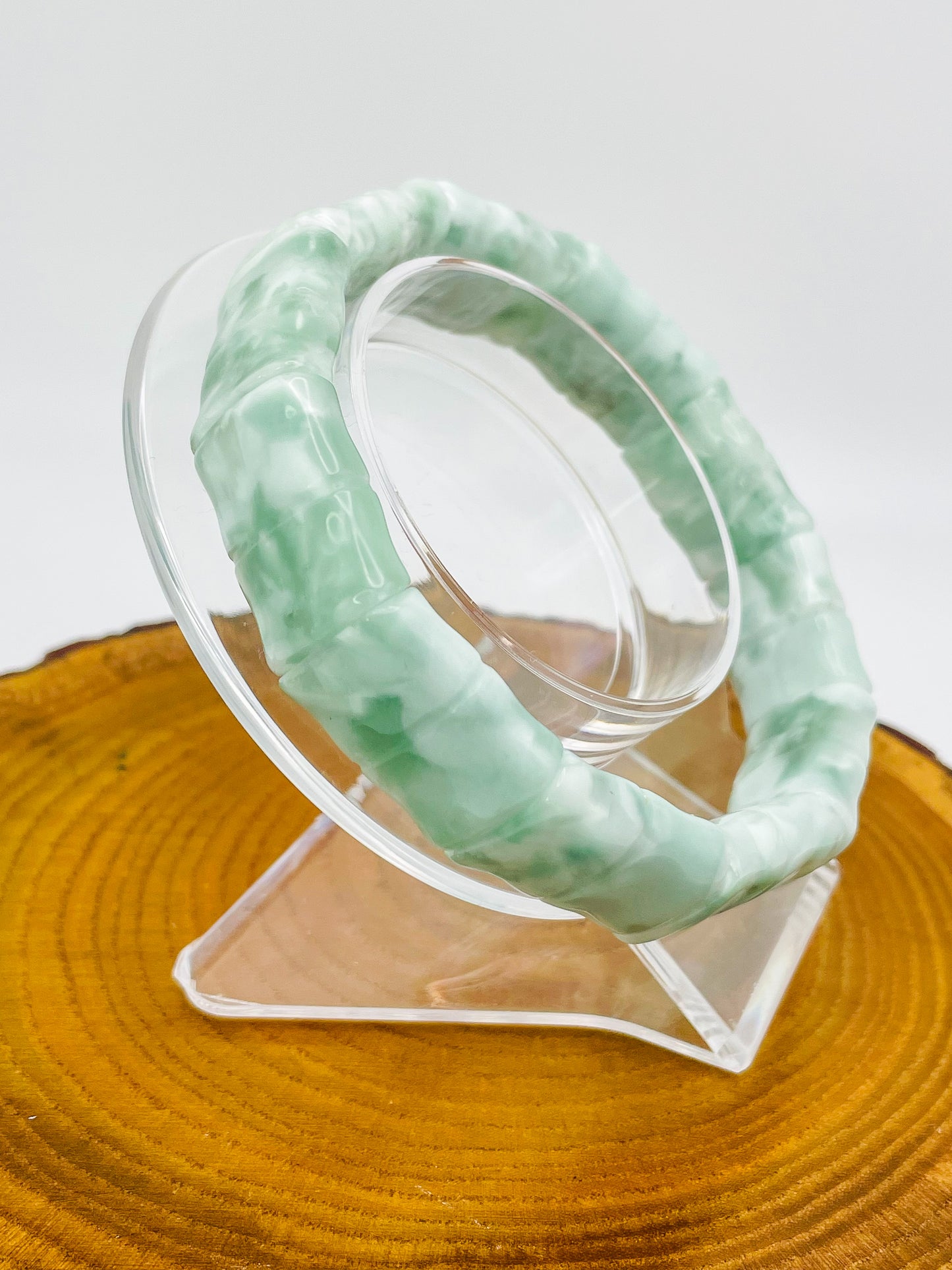 Natural Larimar Bangle Bracelet