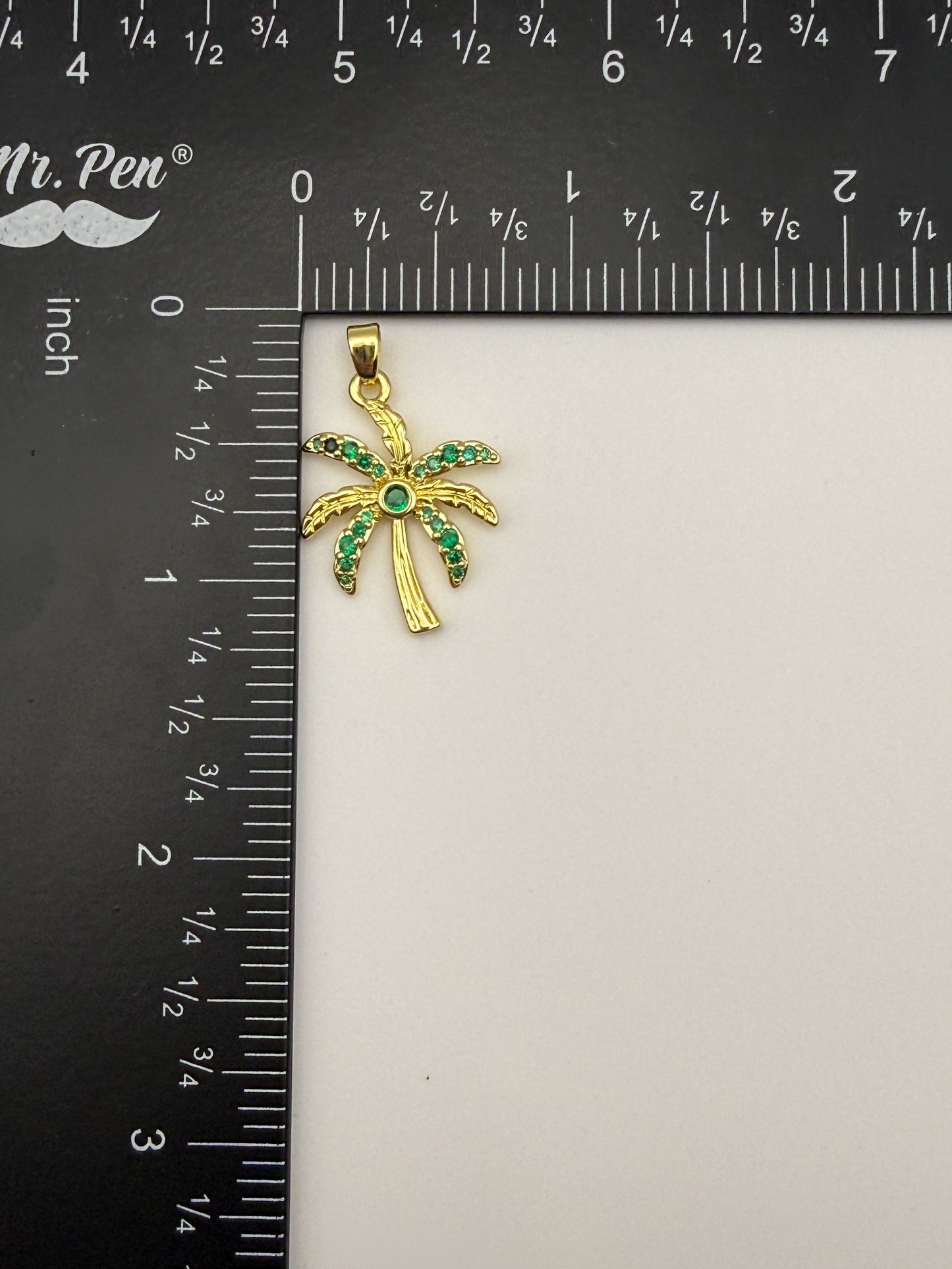 Gold Palm Tree Charm Pendant