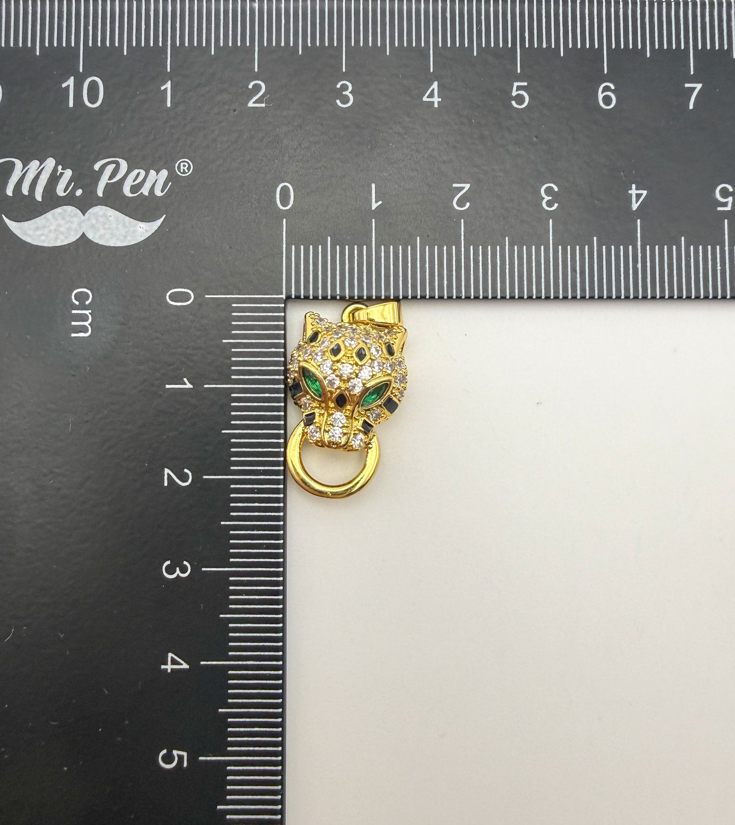 Gold & Silver Leopard Head HQ Charm Pendant