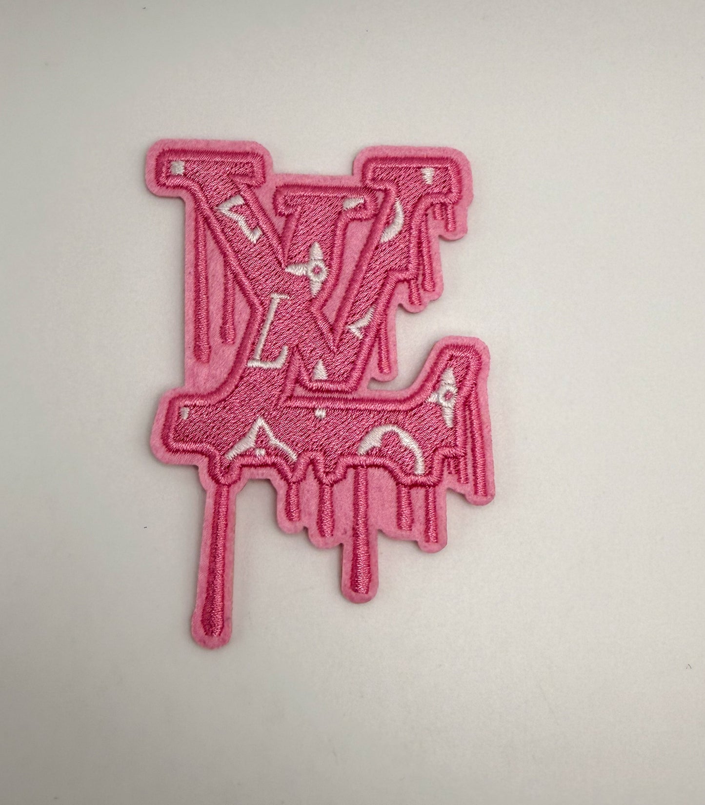 LV Designer DIY Glue Sew On Fabric Patches