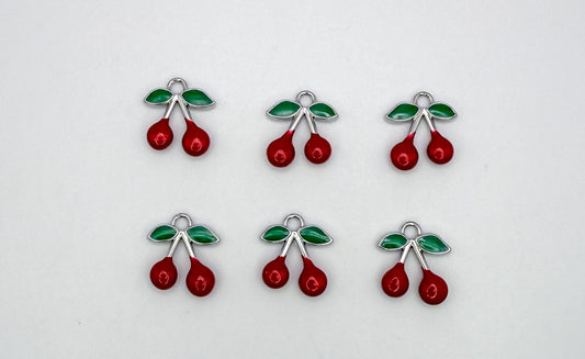 Silver Cherry DIY Charms