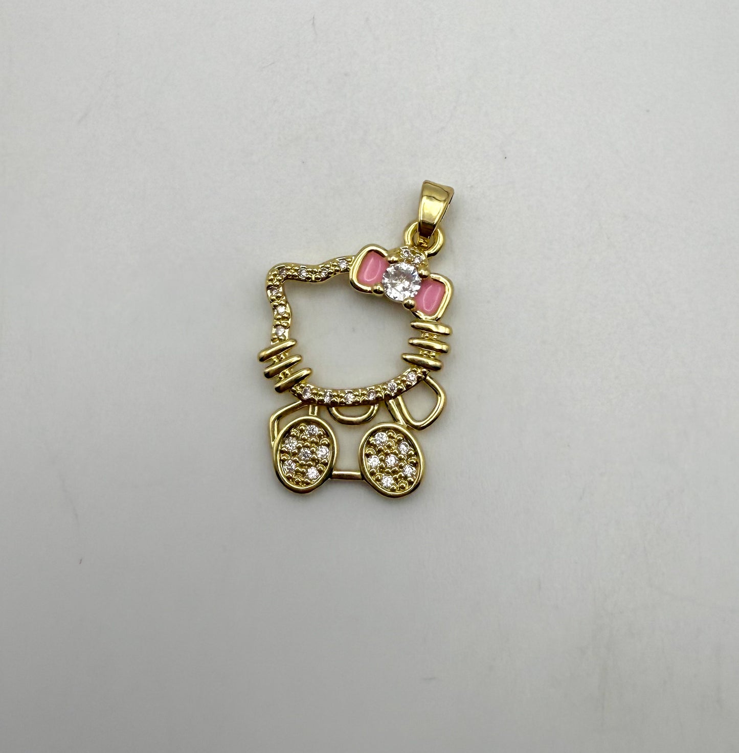 High Quality Hello Kitty Gold Pendant with zircon gems