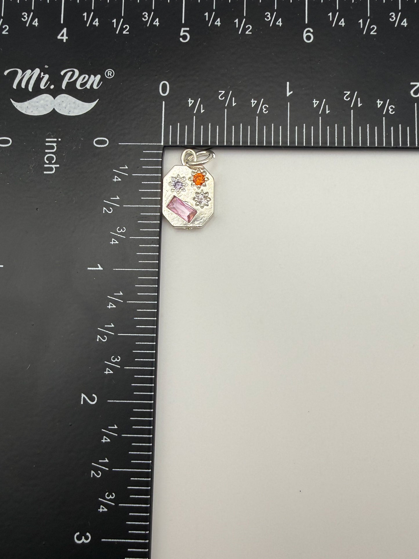 Colorful Mixed Zircon Charm Pendant