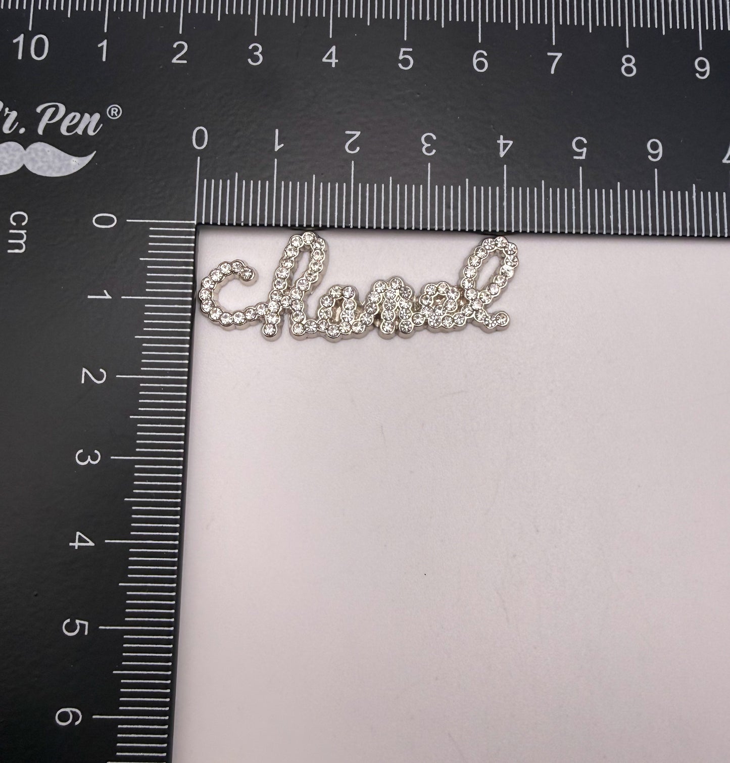 Bling CC Name Plate Metal DIY Charms