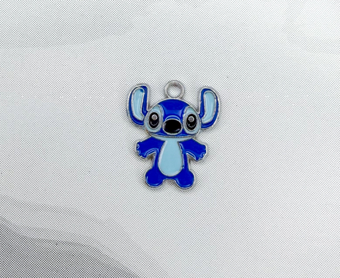 Silver Blue Stitch & Pink Angel DIY Metal Charms