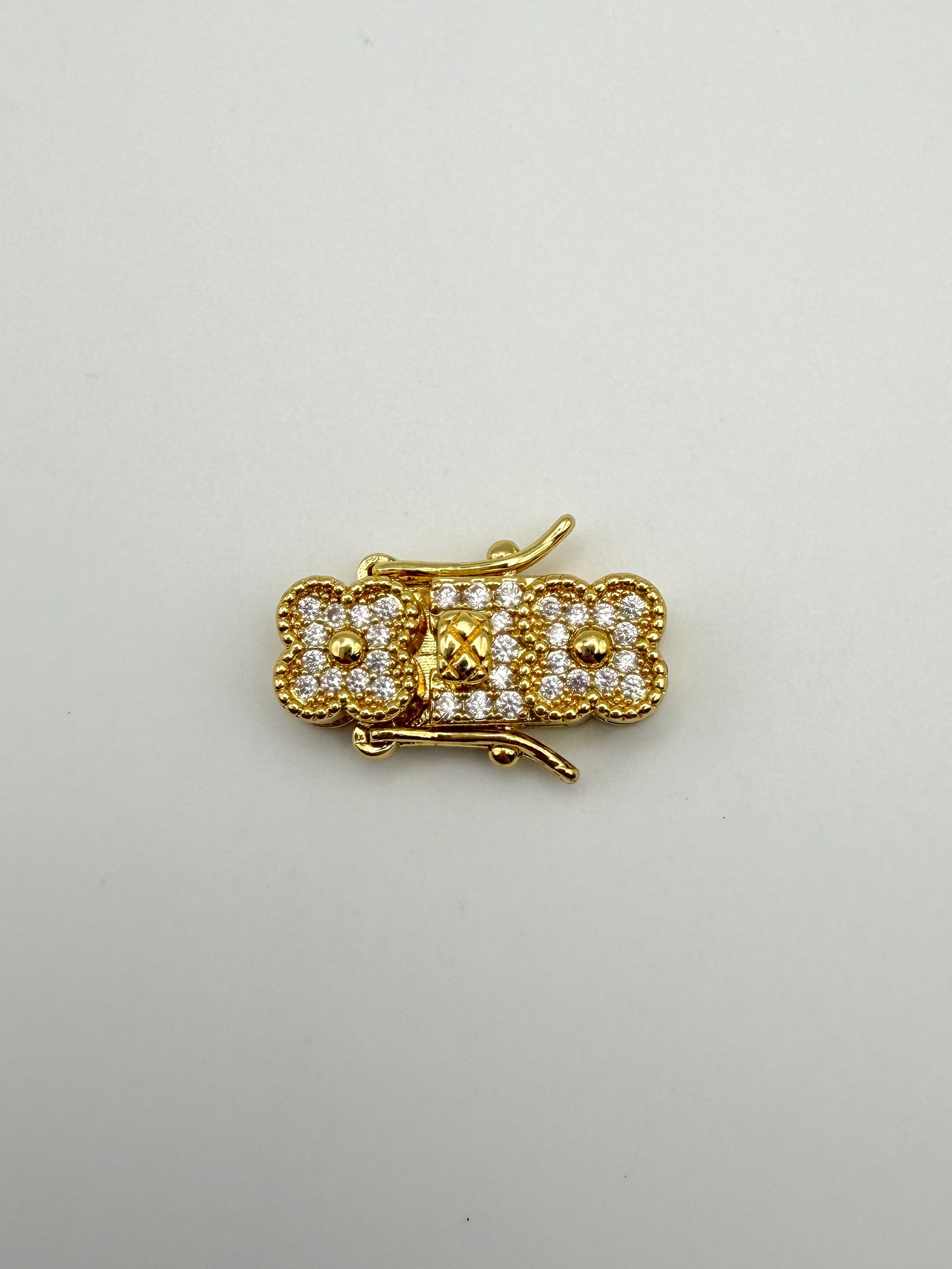 Gold & Silver Clover Closure Clasp for DIY Bracelet Jewelry Making