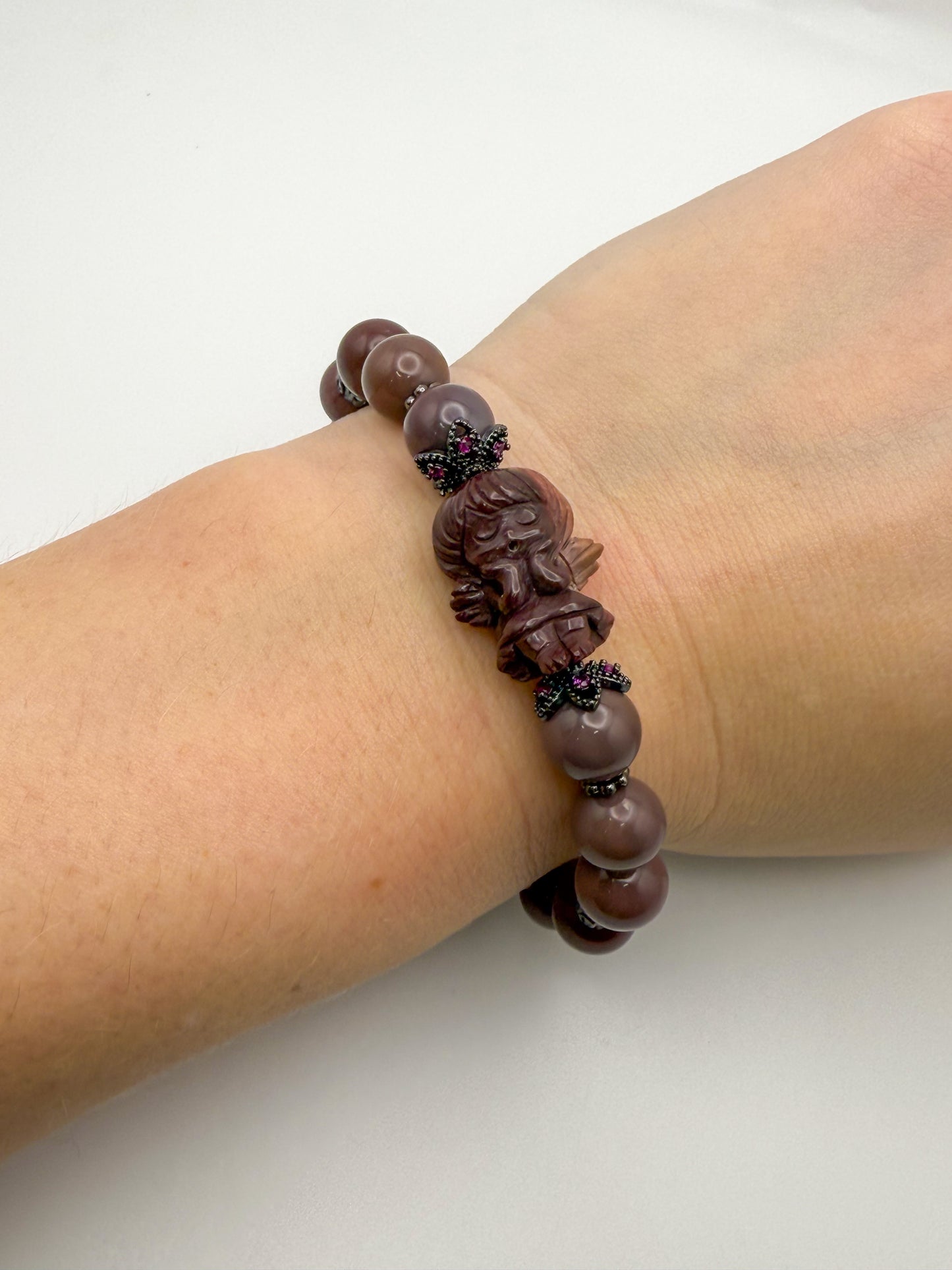 Natural Alashan Agate Angel Bracelets- 2 Different Styles