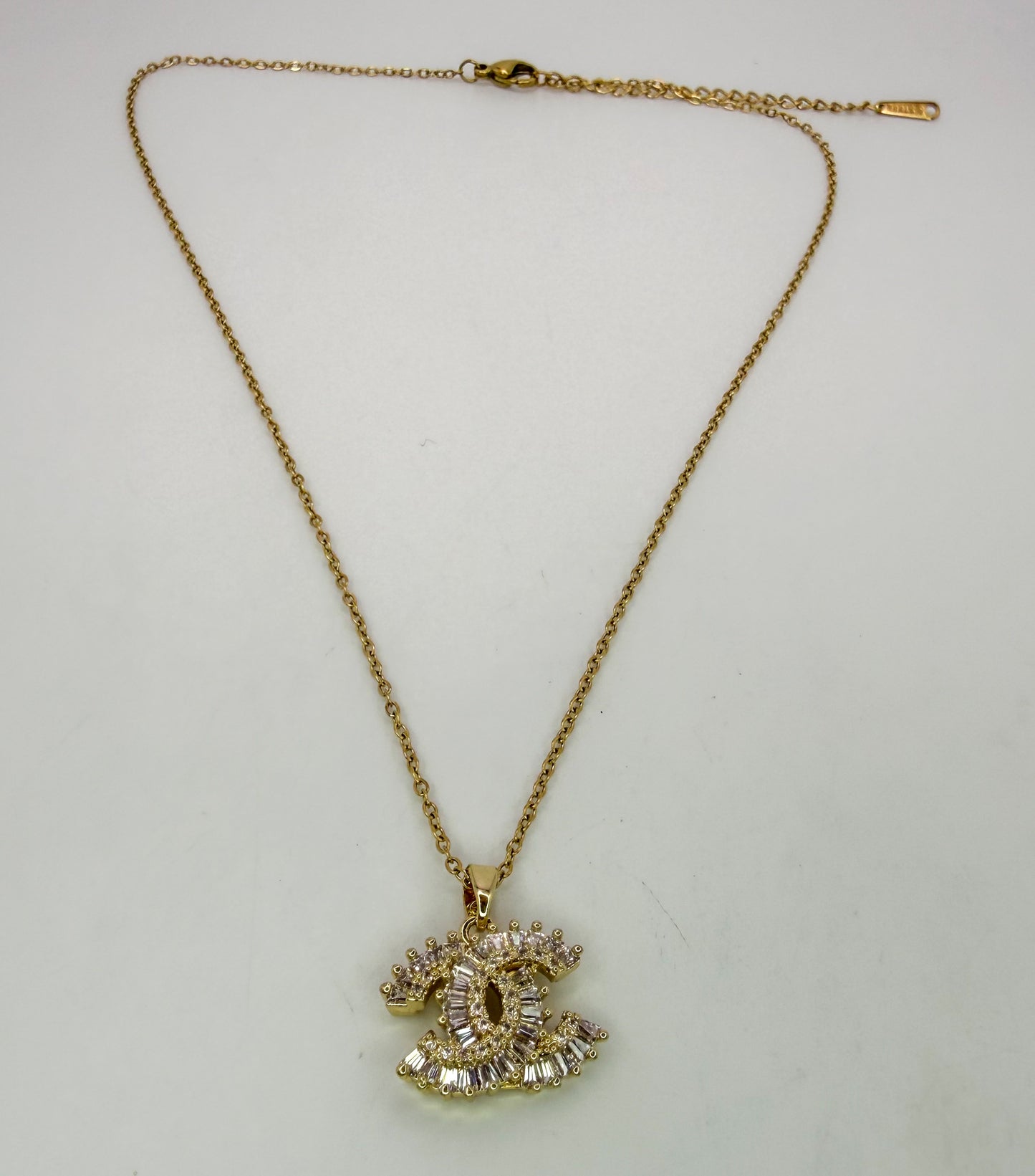 NEW CC Designer Crystal Zircon Pendant Necklace