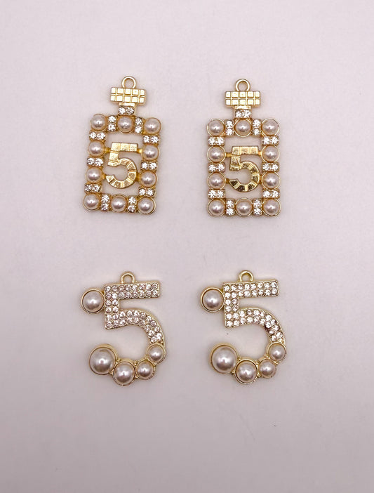 No. 5 CC Inspired Gold Metal Charms