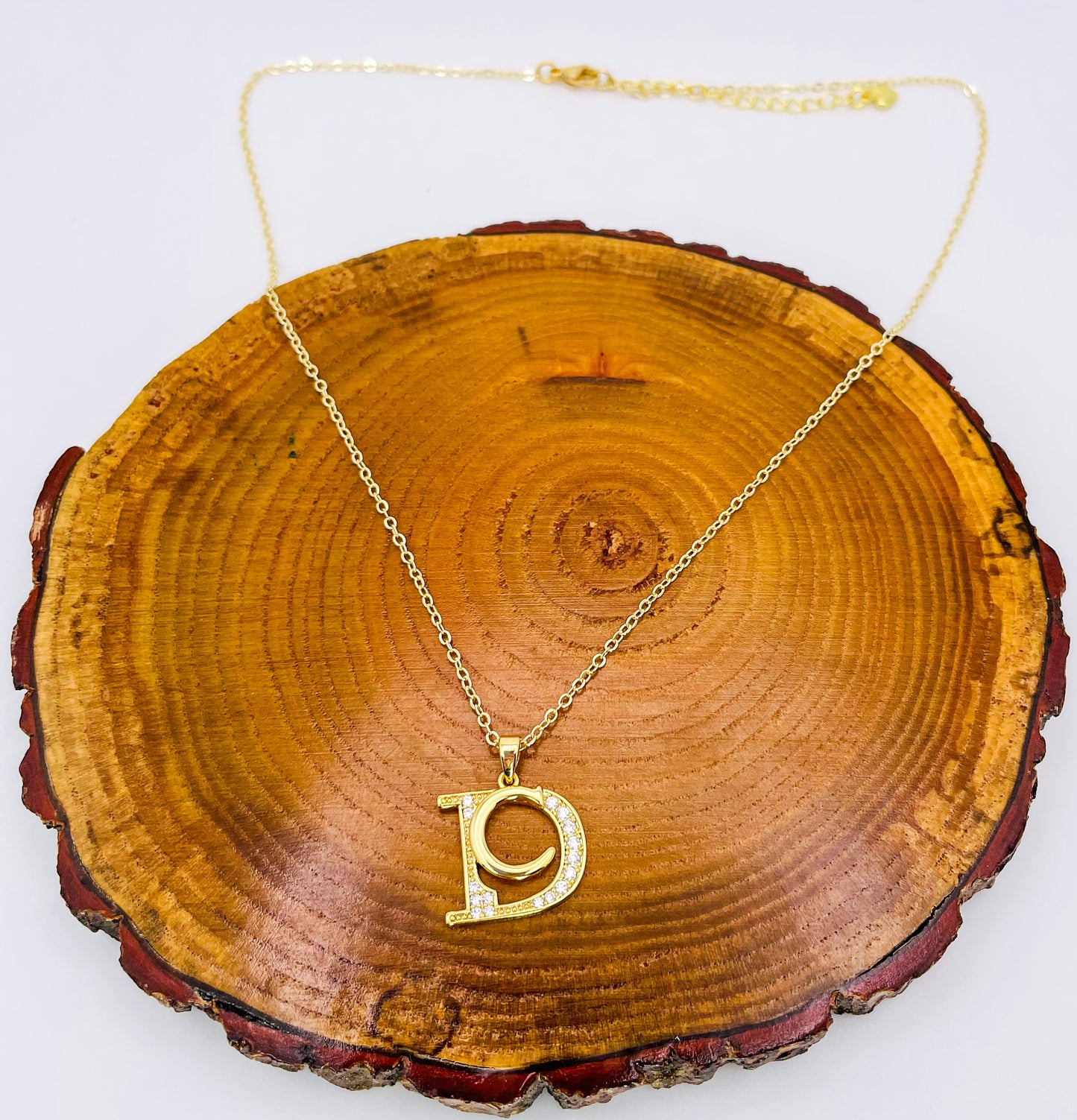 16k Gold Filled CD Brand Pendant Necklace