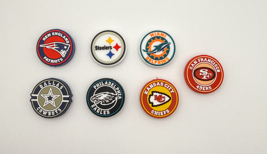 Round NFL Silicone DIY Pen Focal Beads