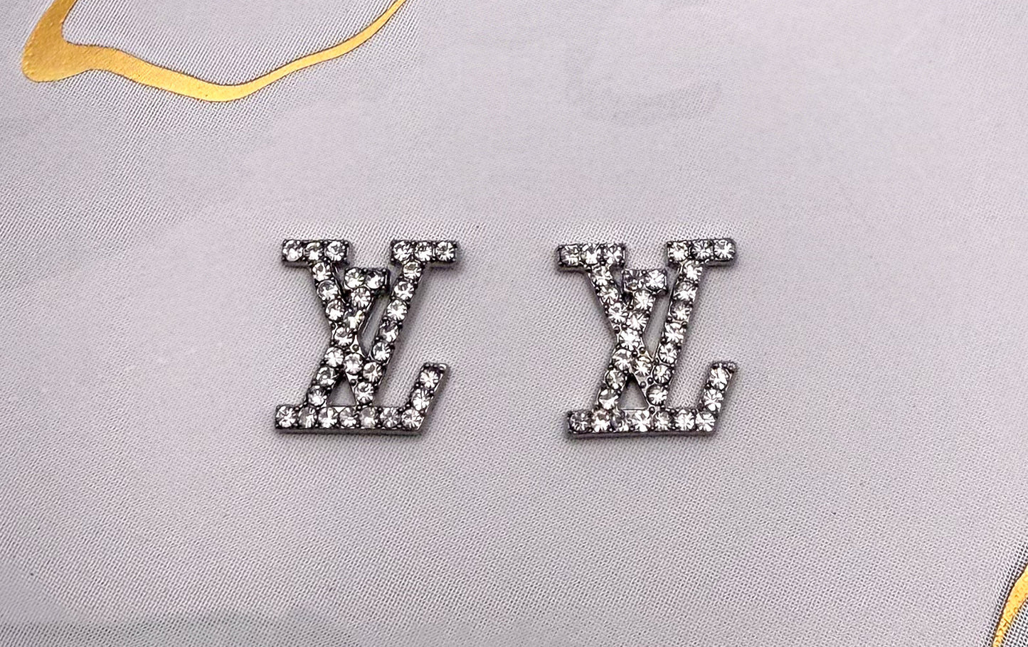 Silver LV Designer Flat back DIY Nail Charms