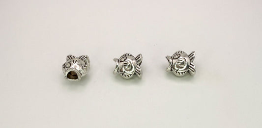 Silver Fish Metal DIY Charm Beads