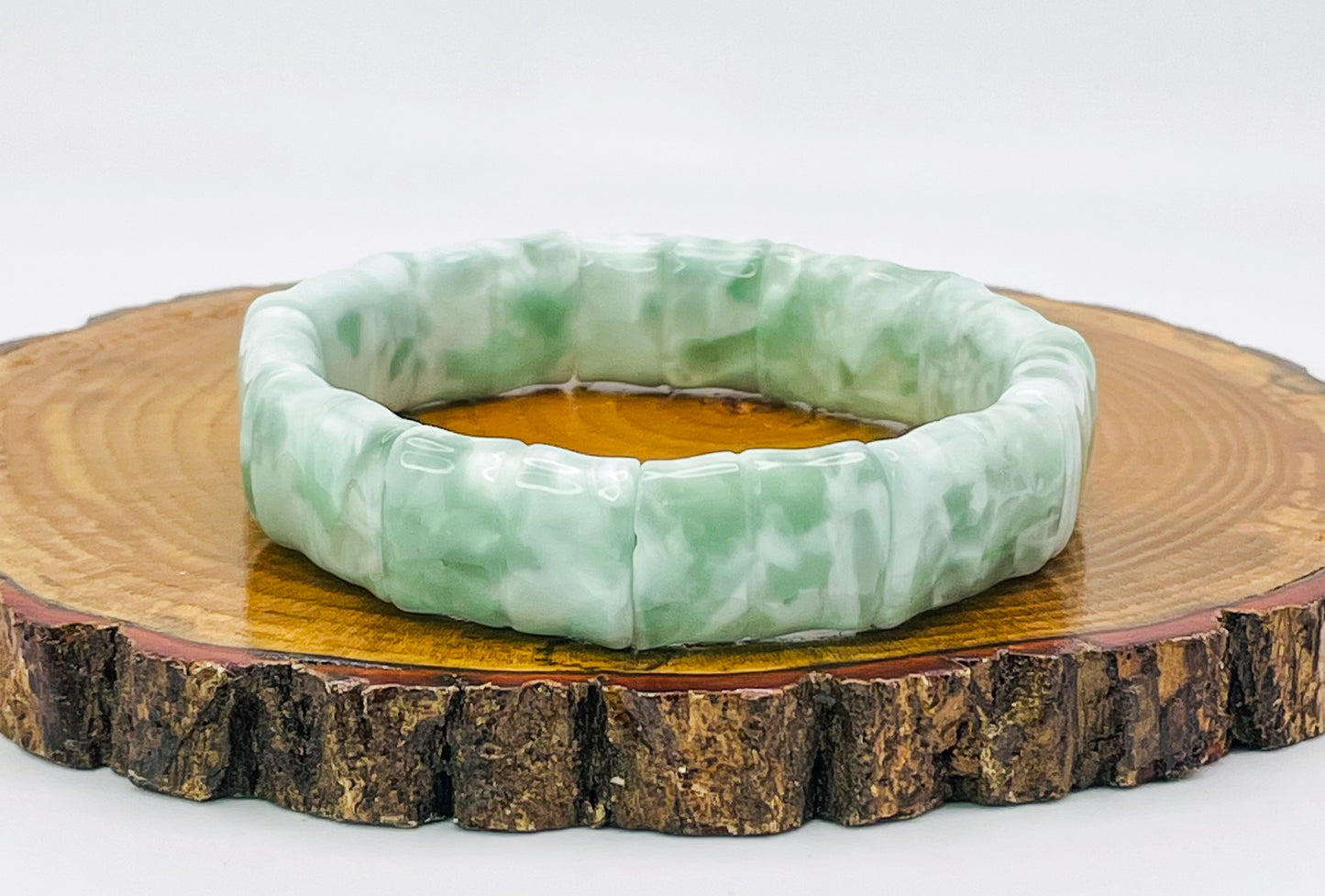 Natural Larimar Bangle Bracelet