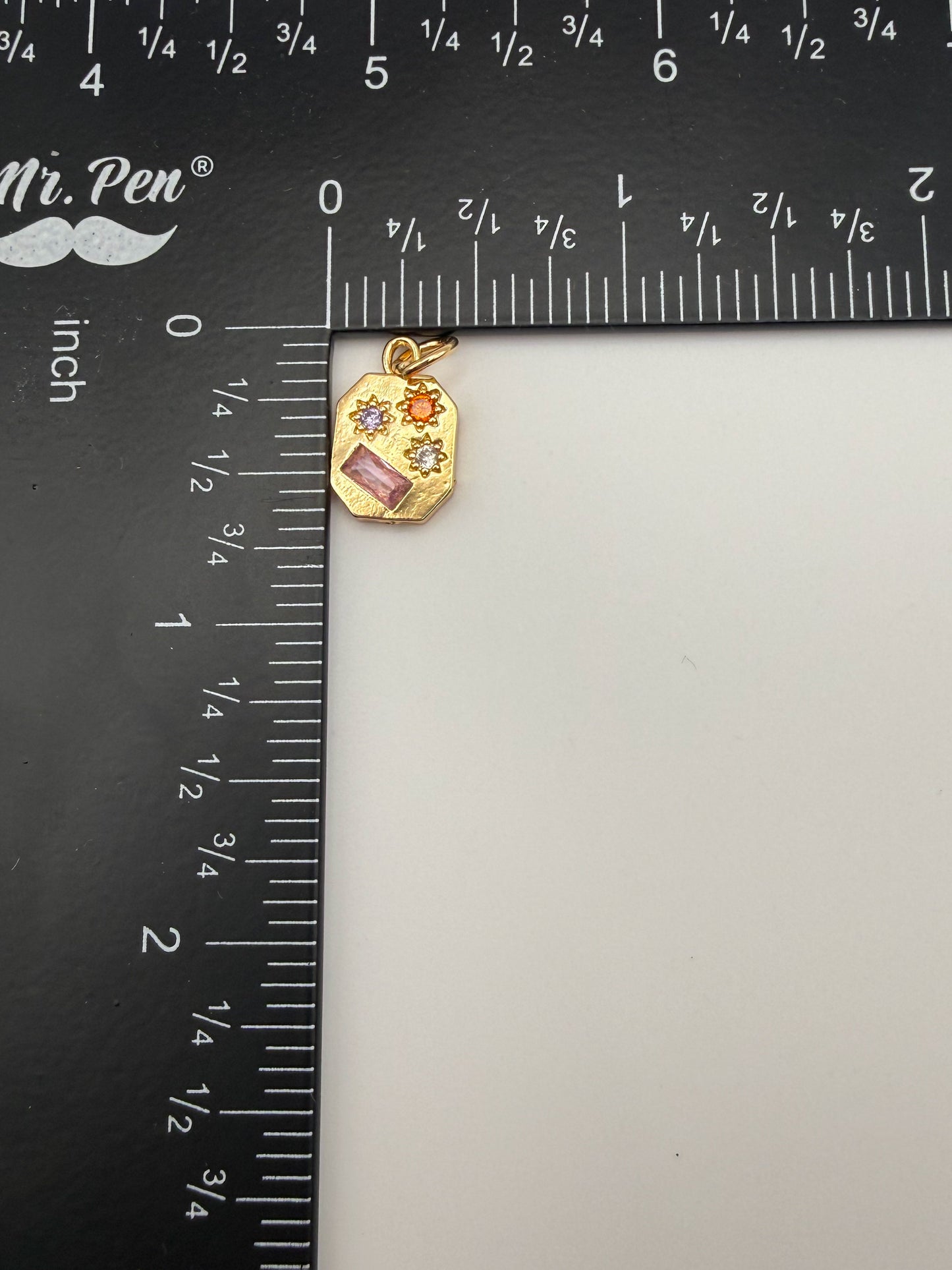 Colorful Mixed Zircon Charm Pendant