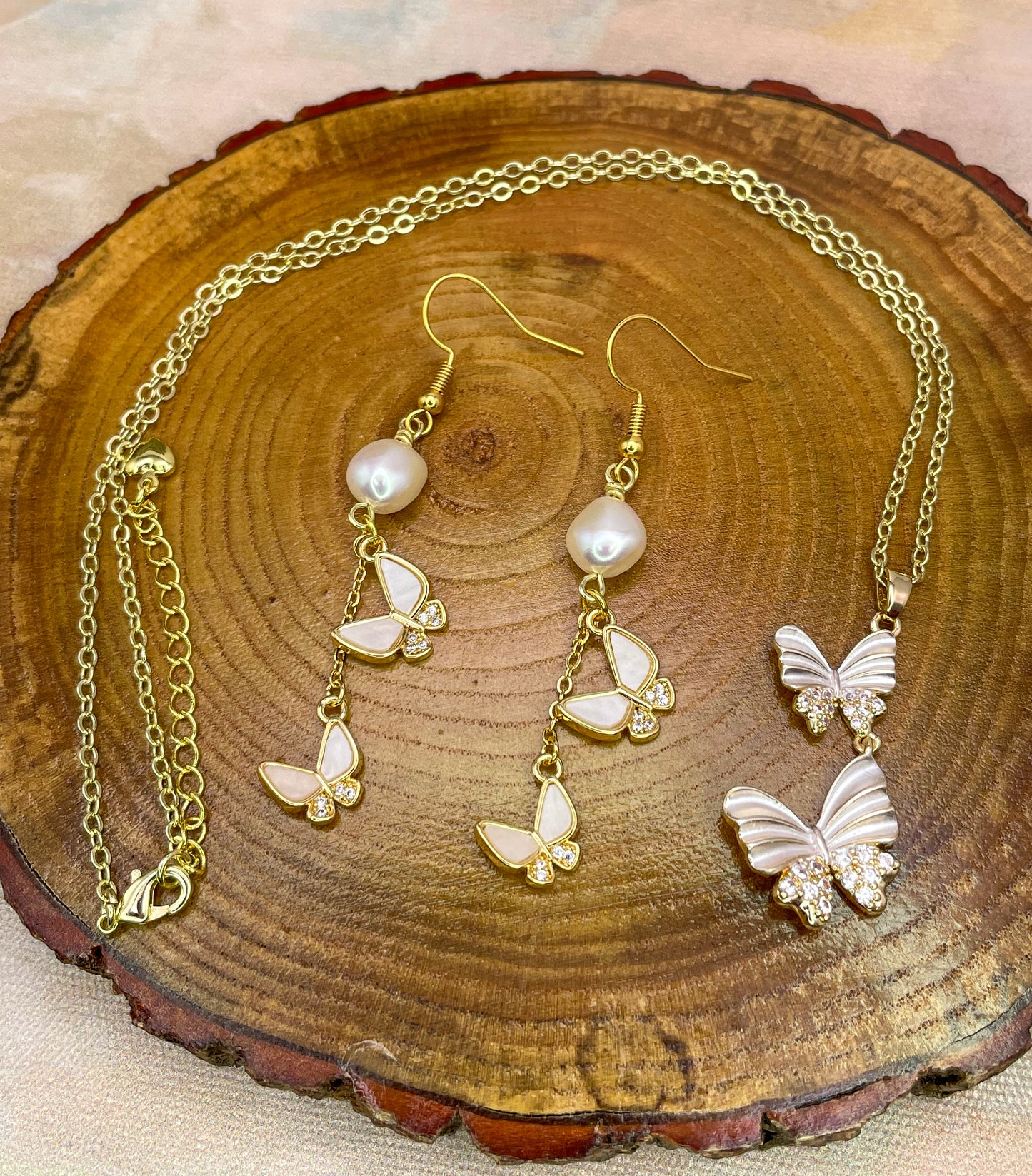 Ocean of Butterflies Jewelry Set