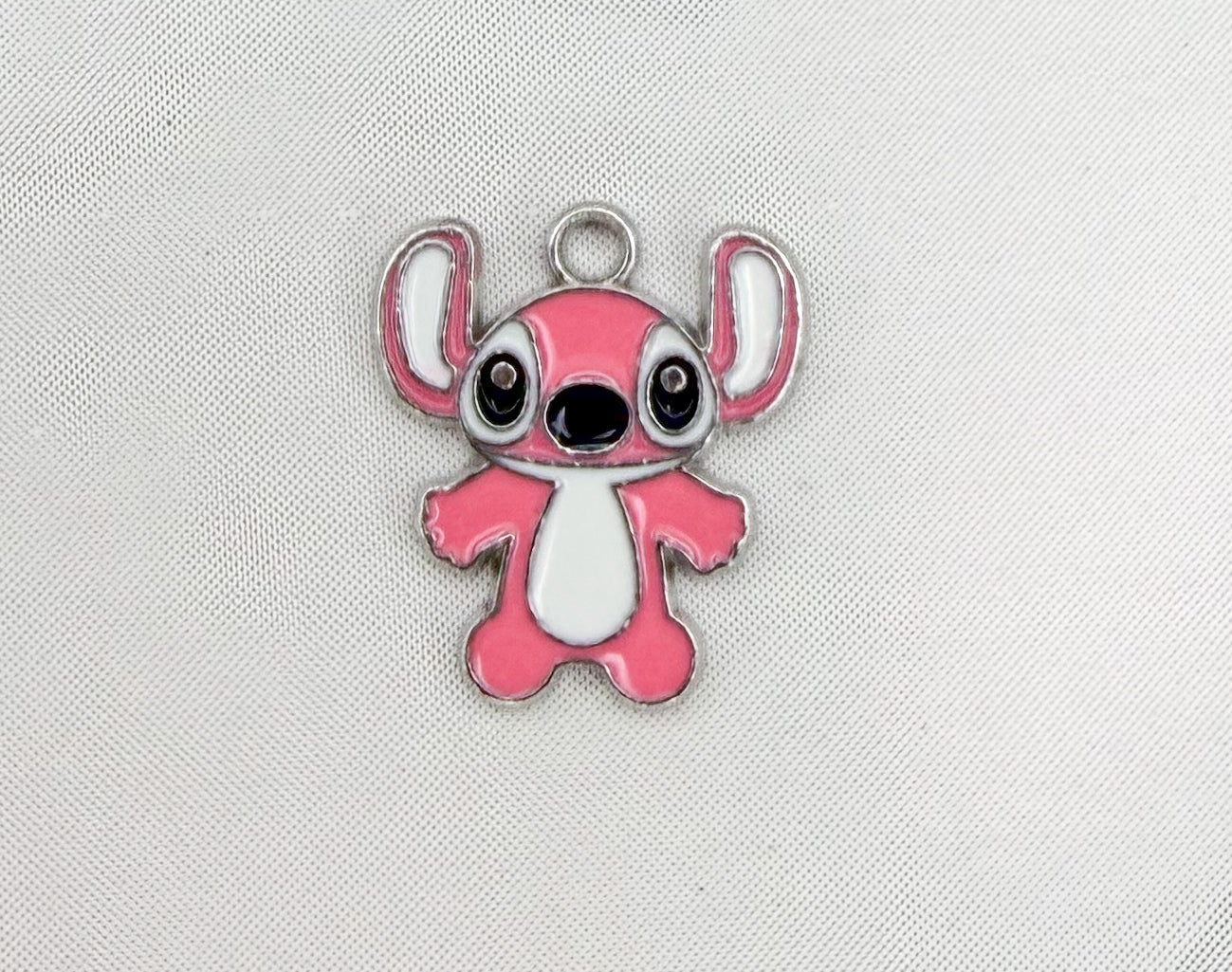 Silver Blue Stitch & Pink Angel DIY Metal Charms