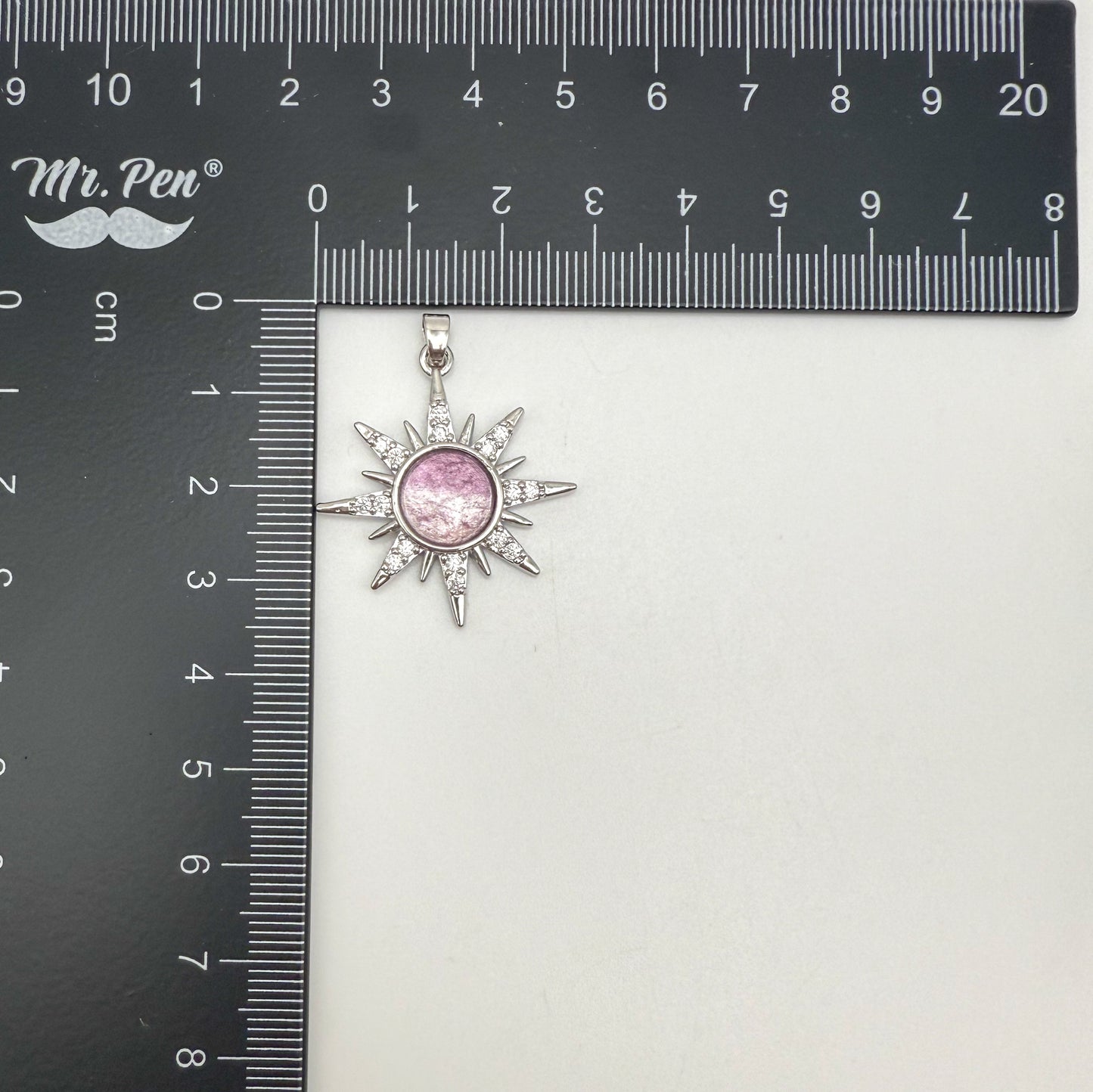 Silver Flaming Sun Metal Pendants