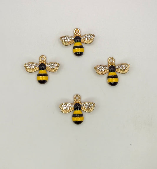 Gold Bumble Bee DIY Charms