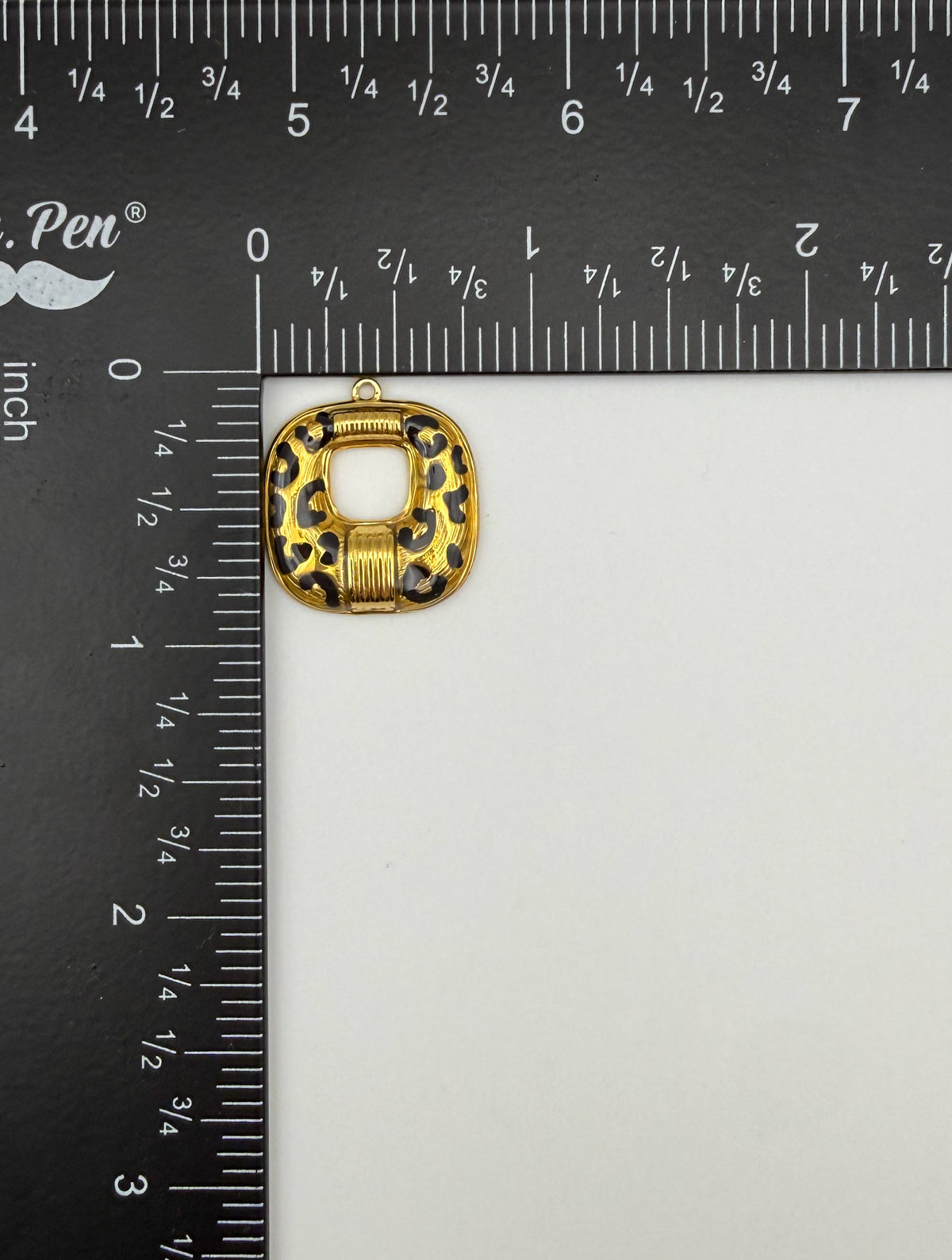 Gold Stainless Steel Leopard Print Shaped Charm Pendants DIY