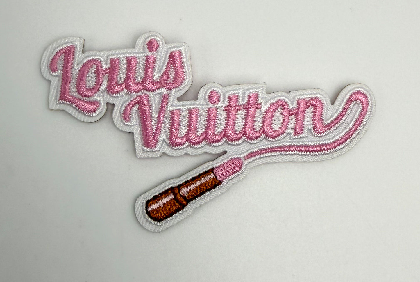 LV Designer DIY Glue Sew On Fabric Patches