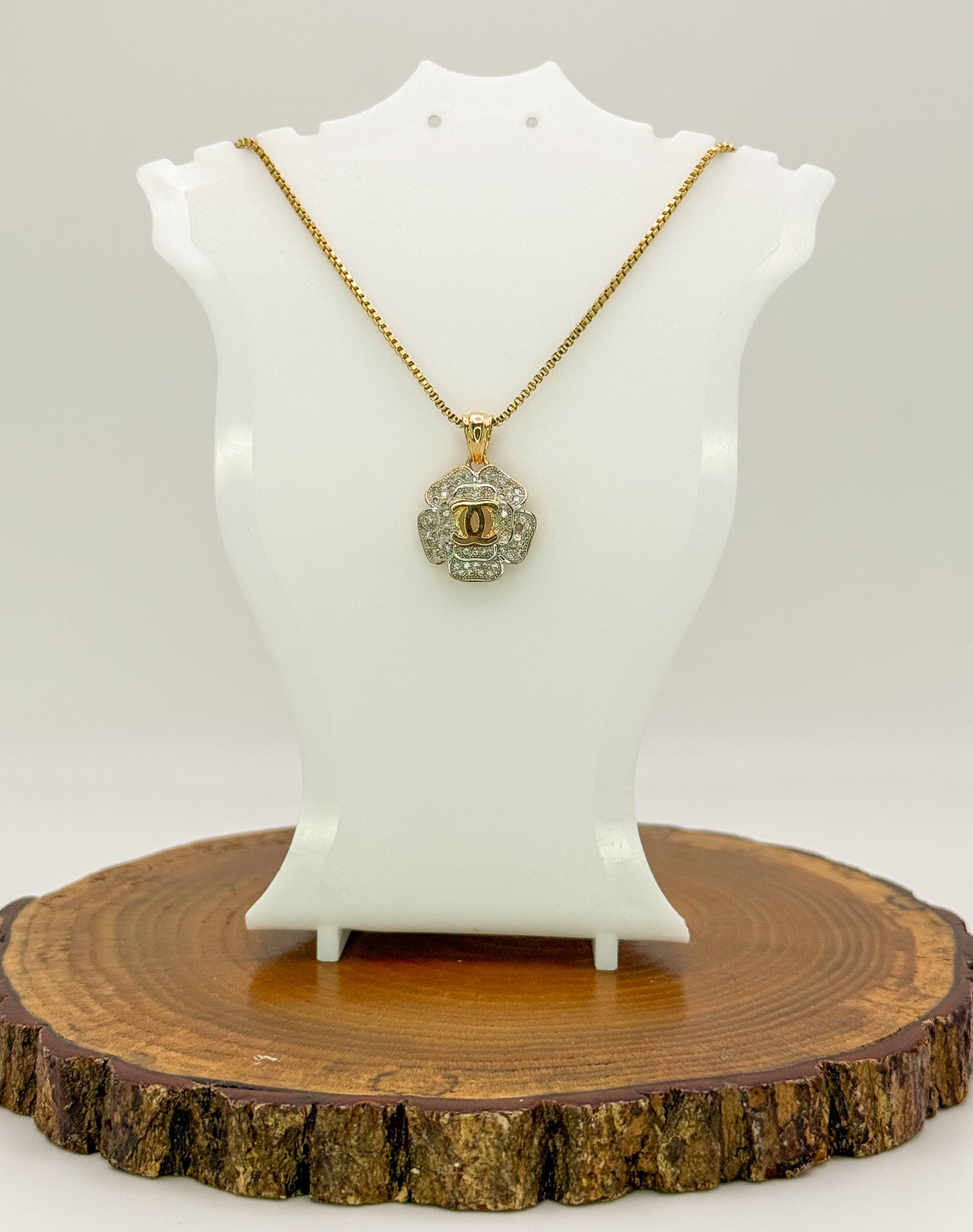 CC Designer Gold Stainless Steel Necklace
