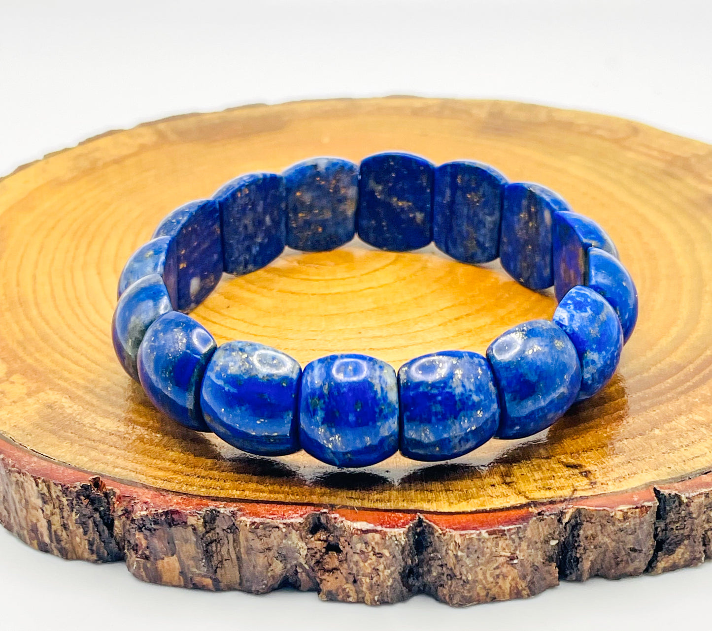 Natural Lapis Lazuli Crystal Bangle Bracelets