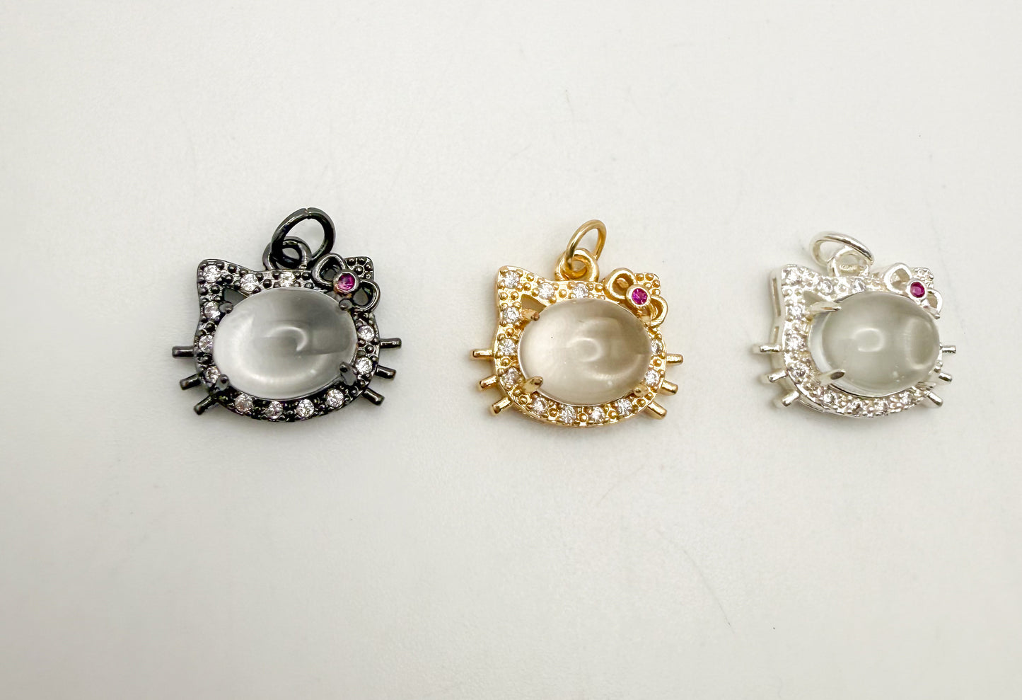 HK Kitty Head DIY Metal Charms