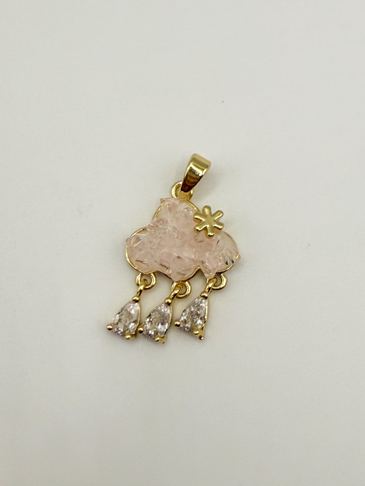 Druzy Cloud Dangle Gold & Silver Charm Pendants