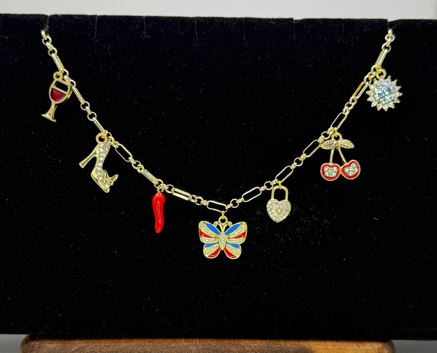 Sassy You Gold Charm Necklace