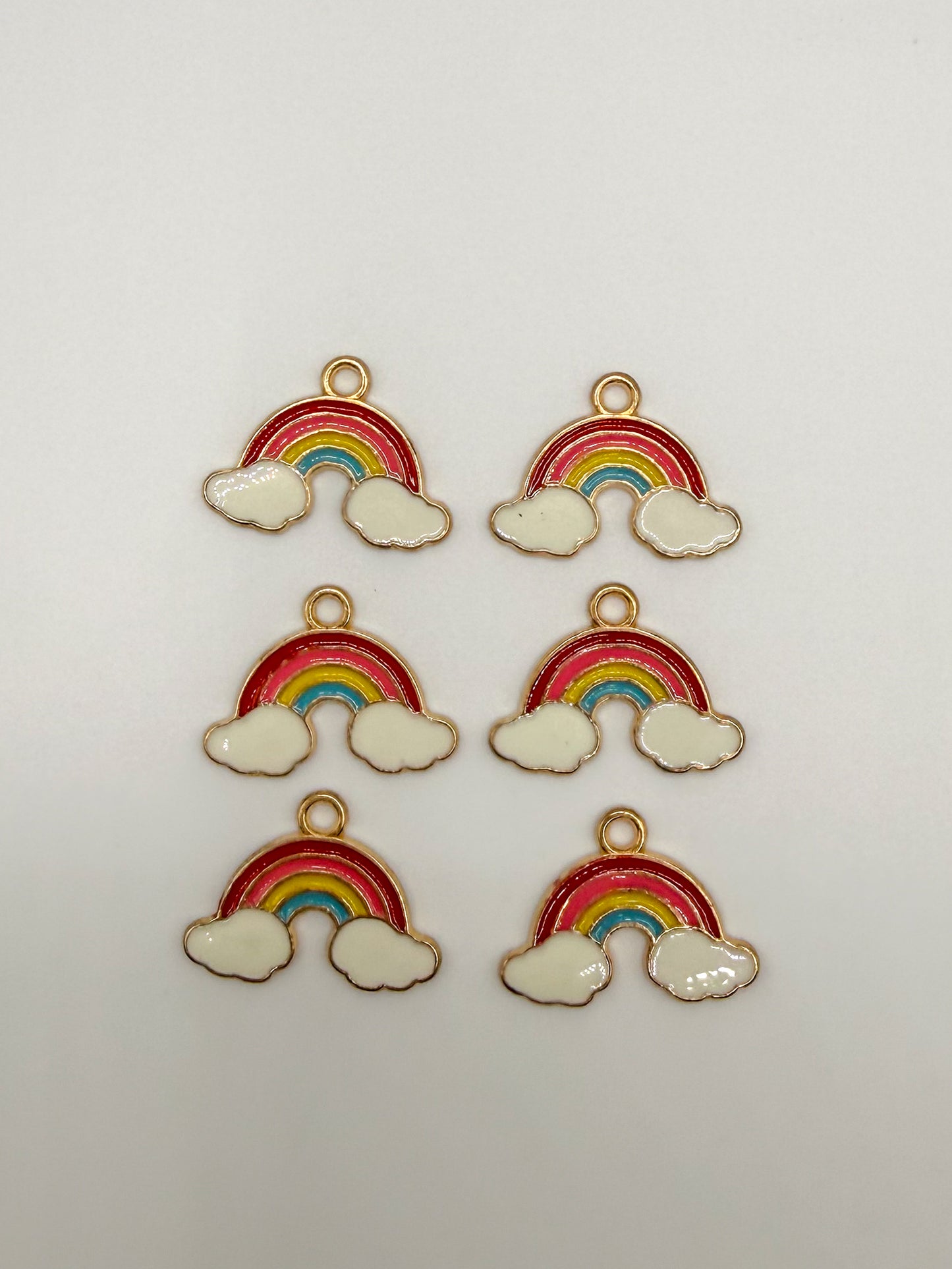Gold Rainbow DIY Metal Charms