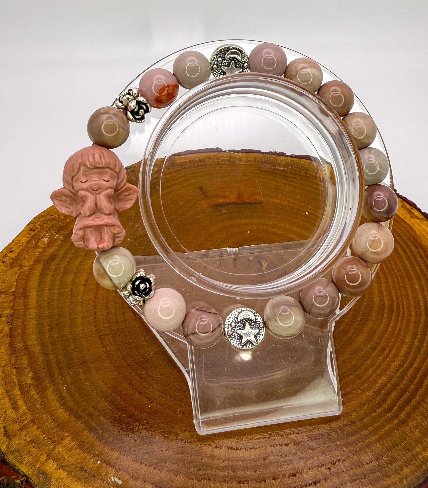 Natural Alashan Agate Angel Bracelets- 2 Different Styles