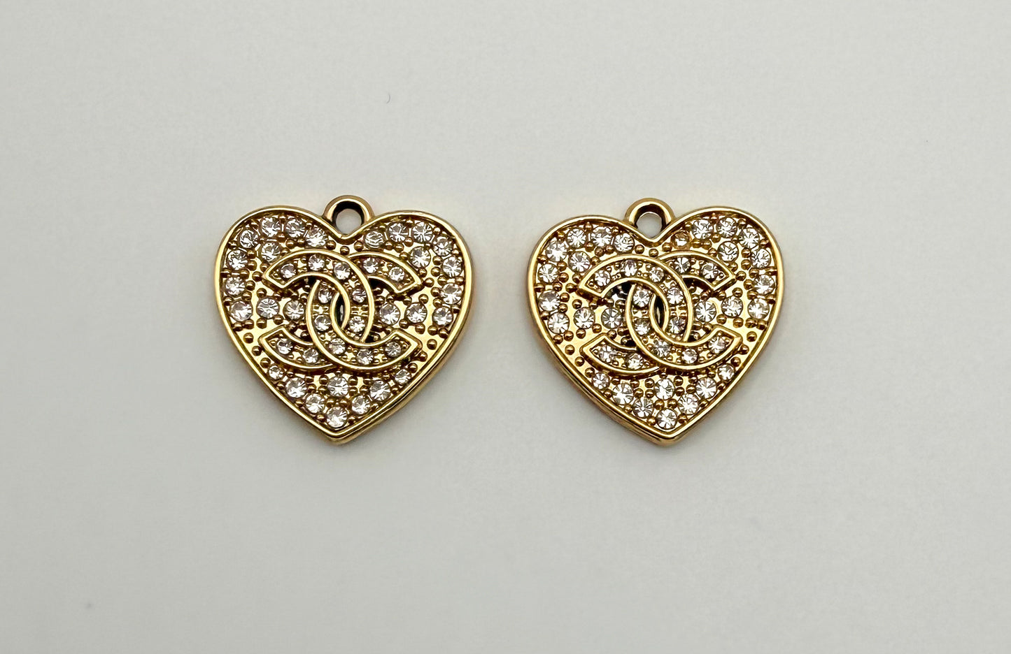 High Quality Gold CC Designer Heart Charms