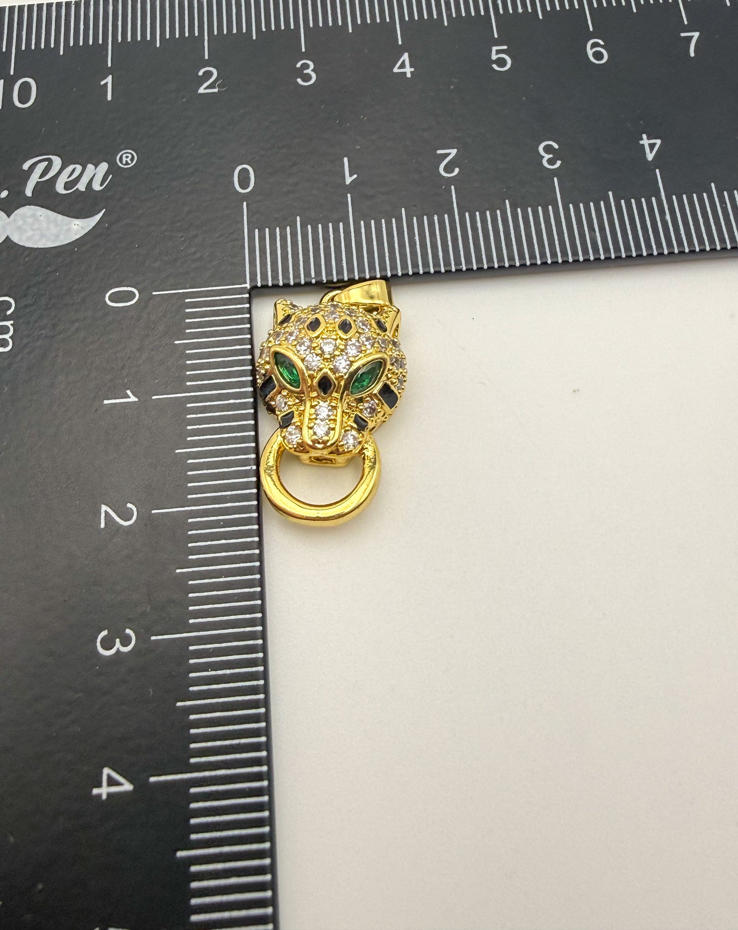 Gold & Silver Leopard Head HQ Charm Pendant