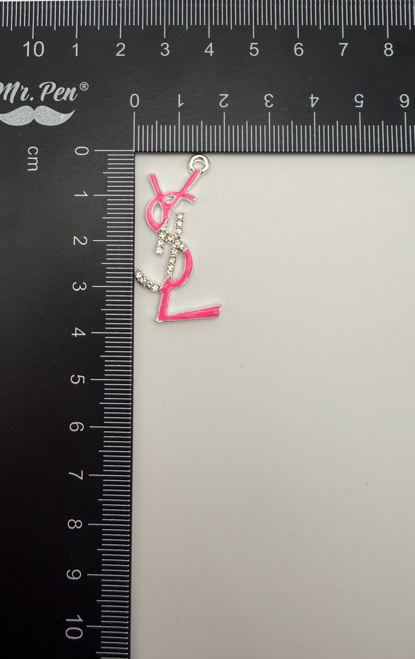 Big Size YSL Designer Colorful Enameled Metal Charm Pendants