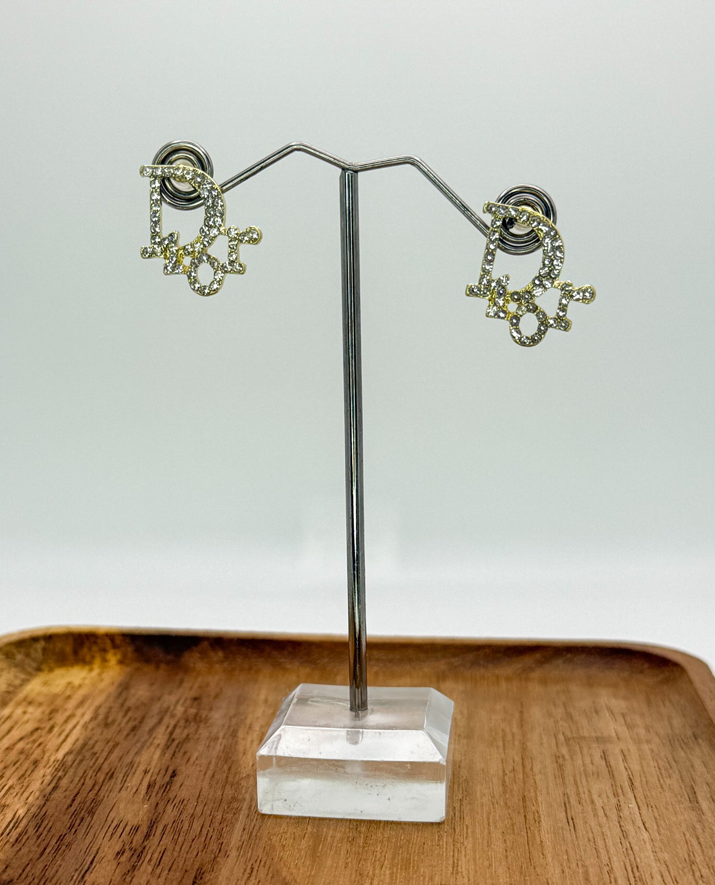 Dior Gold Stud Earrings