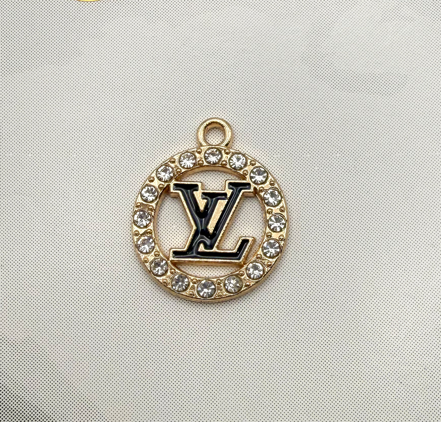 LV Round Metal DIY Charms