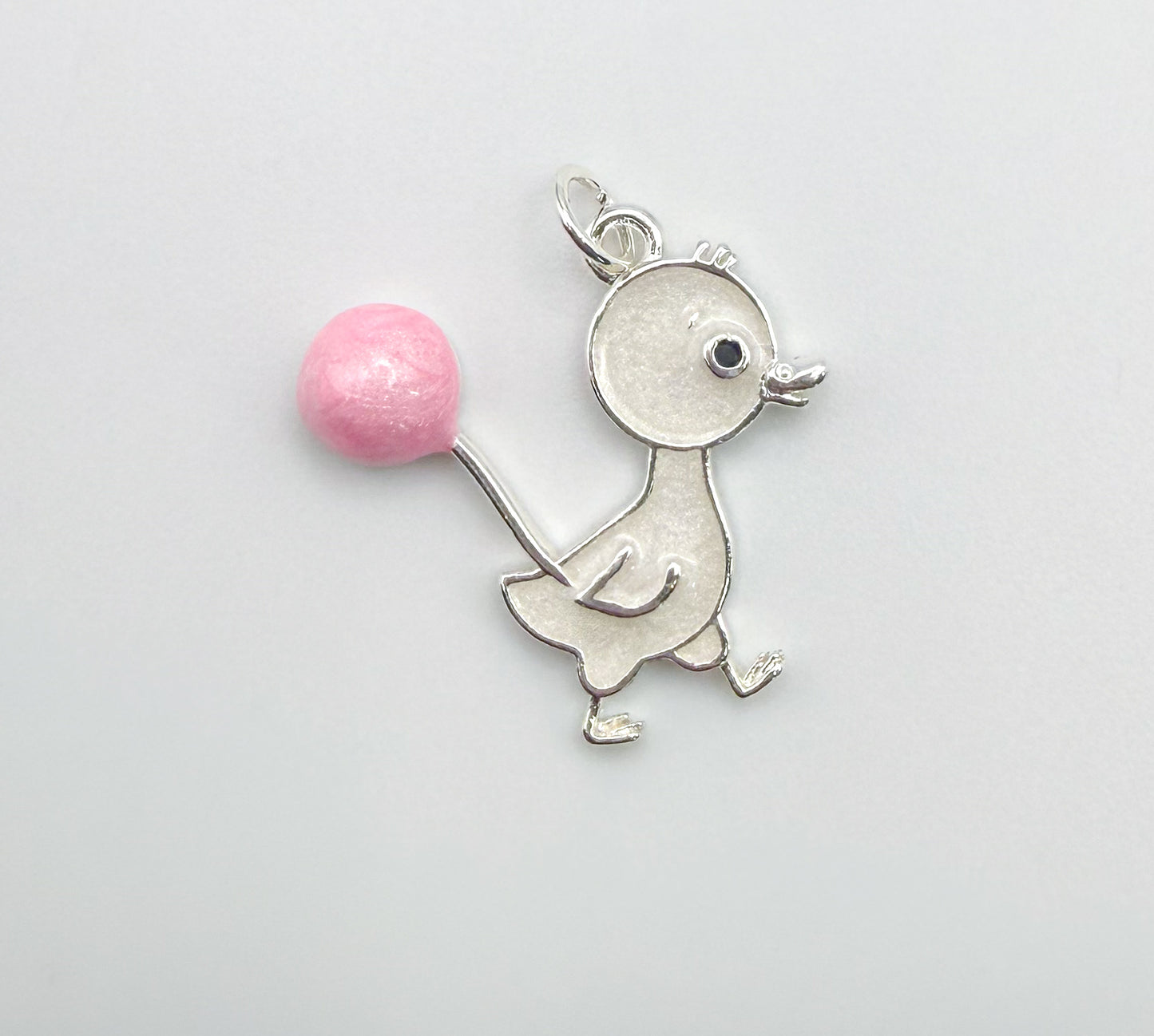 Little Duckie with a Balloon Metal Charms