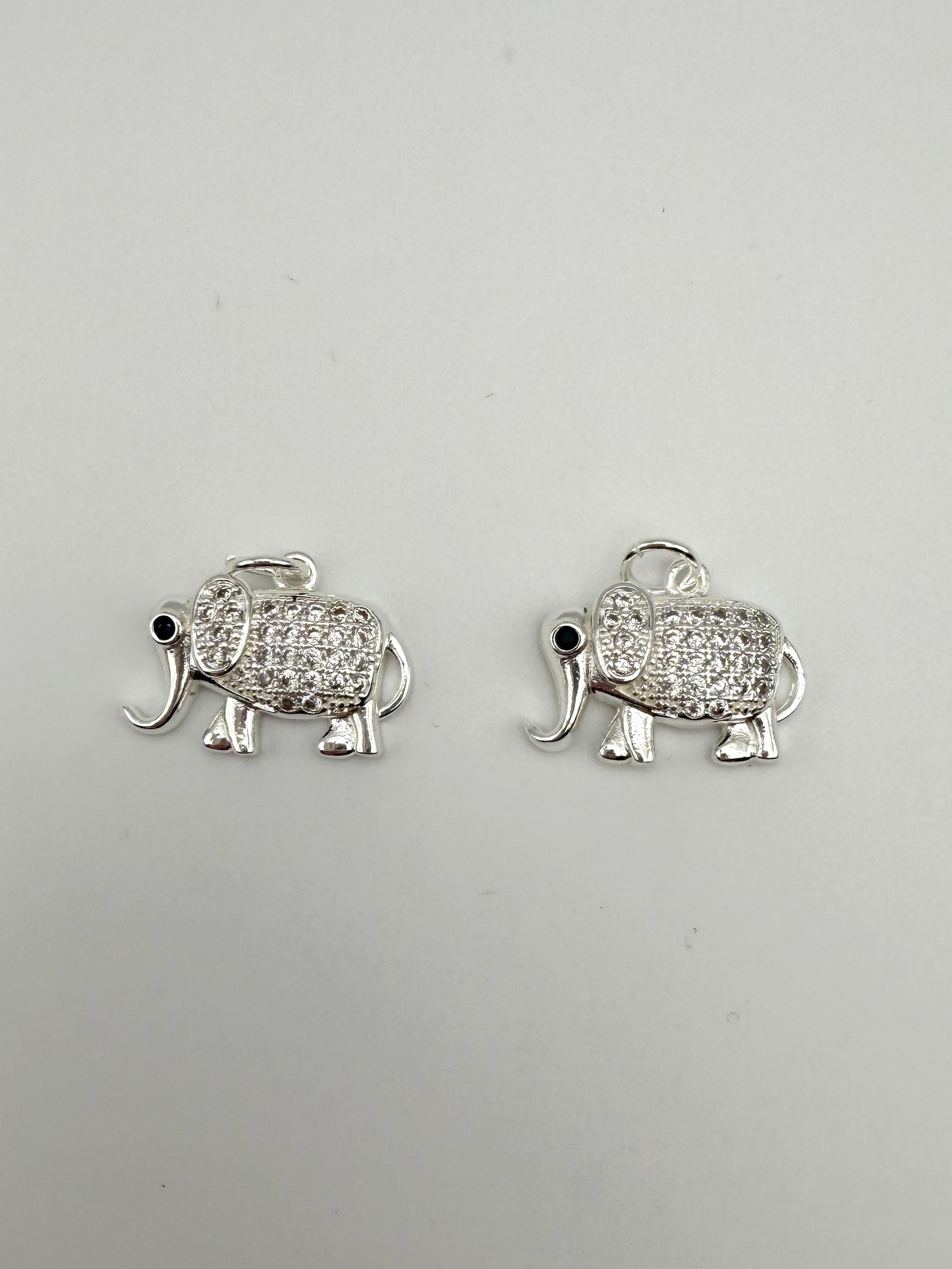 Bling Gold & Silver Elephant Metal Charm Pendants