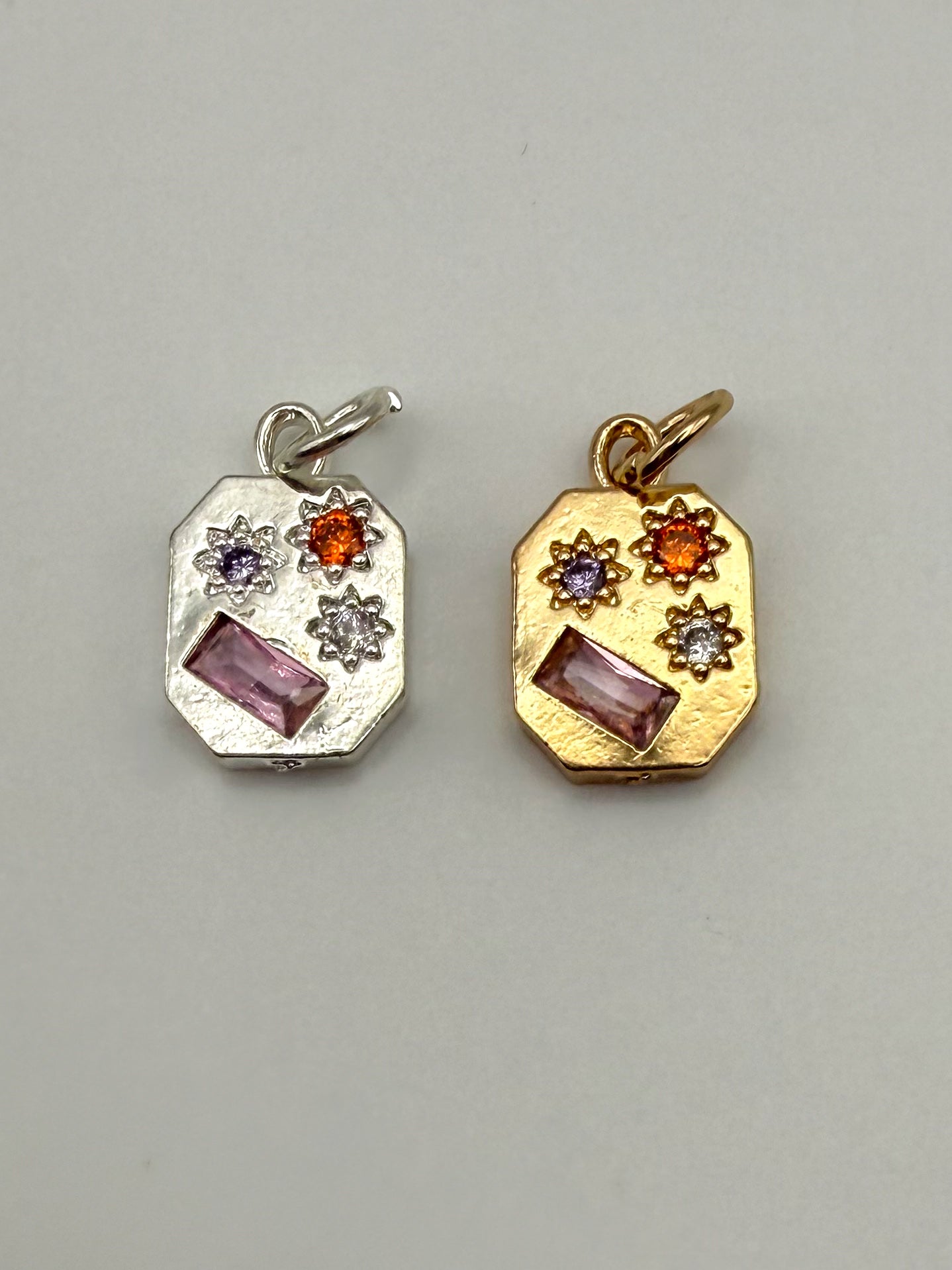 Colorful Mixed Zircon Charm Pendant