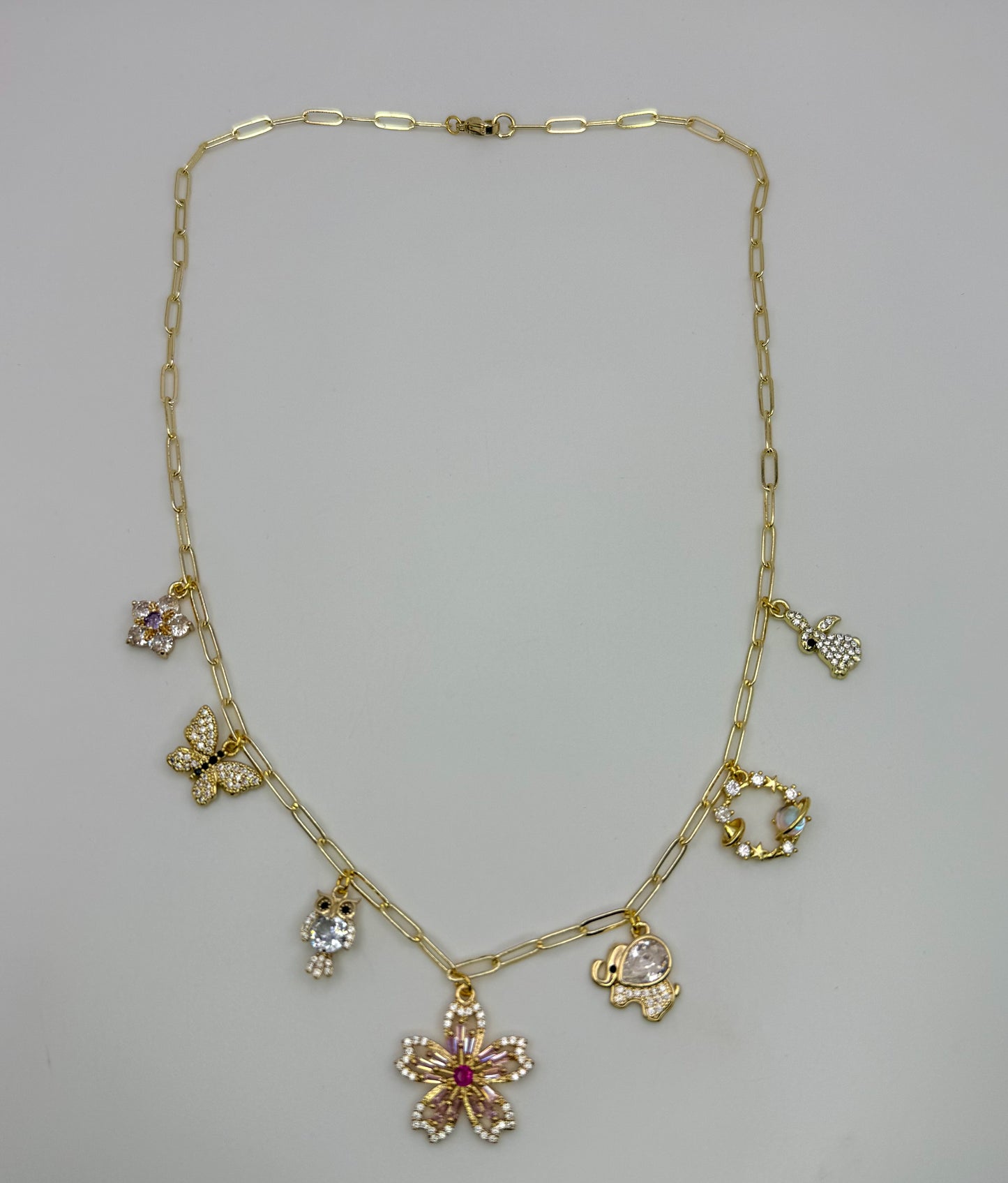 Bloom of Spring Gold Charm Necklace