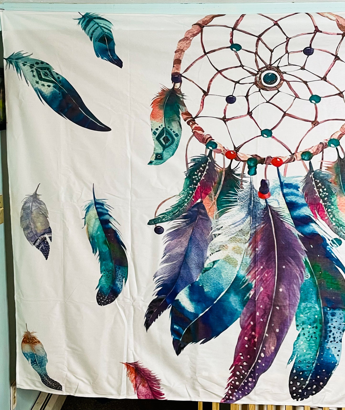 High Quality Vibrant Feather Dreamcatcher Tapestry