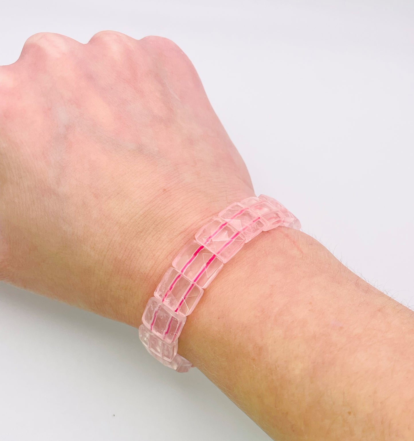 Natural Rose Quartz Bangle Bracelet