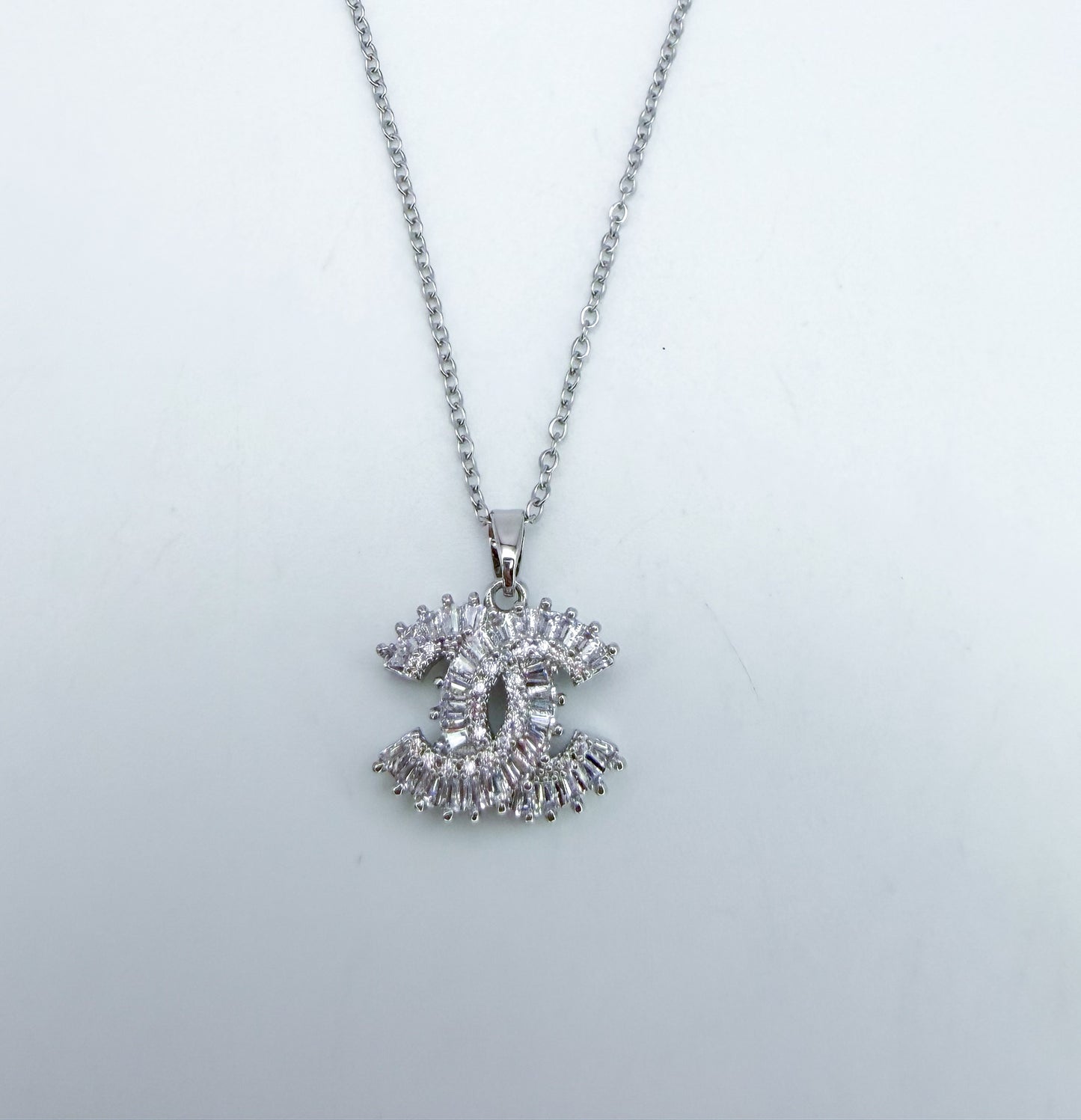 NEW CC Designer Crystal Zircon Pendant Necklace