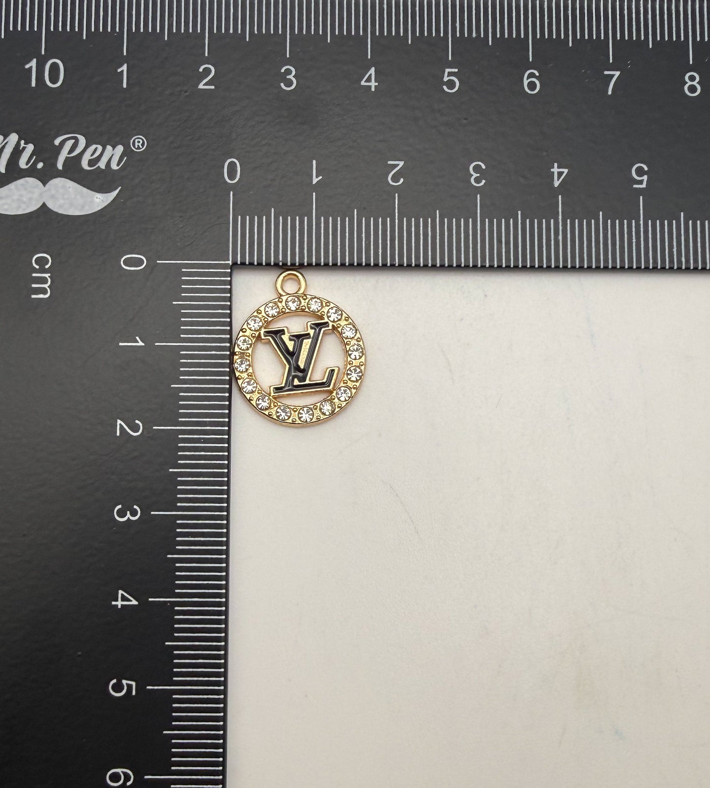 LV Round Metal DIY Charms