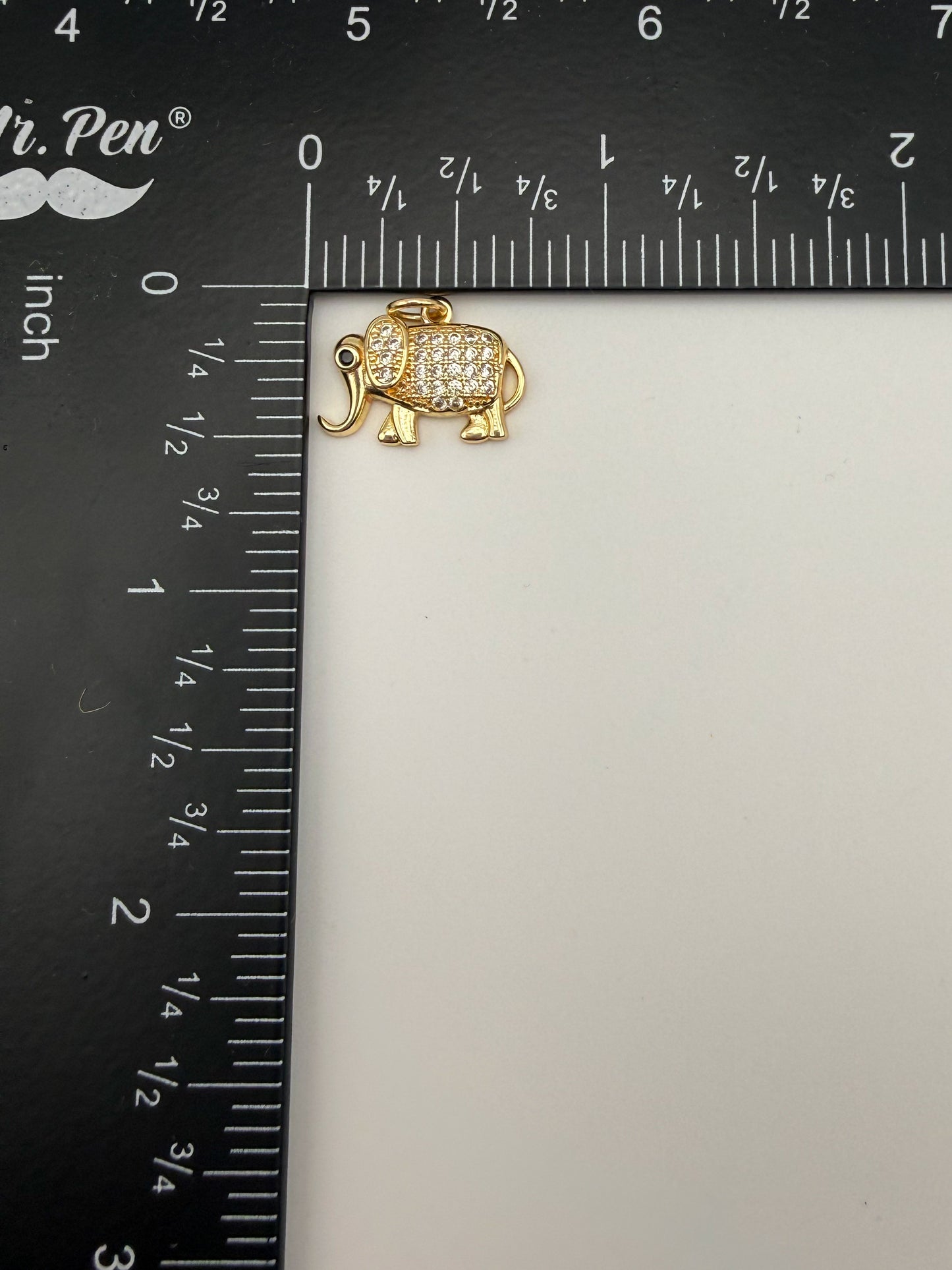 Bling Gold & Silver Elephant Metal Charm Pendants