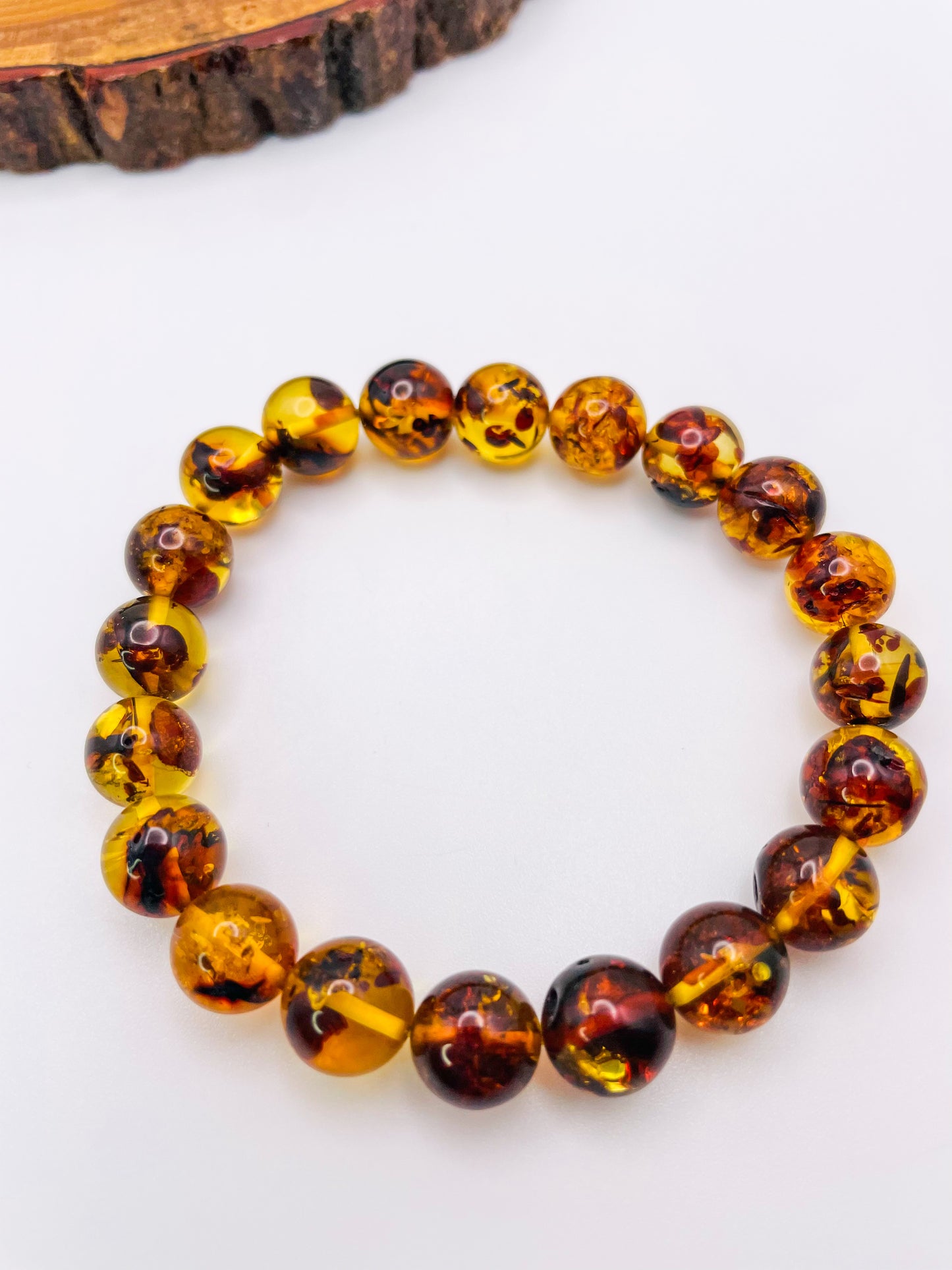 Natural Flower Amber Bracelets